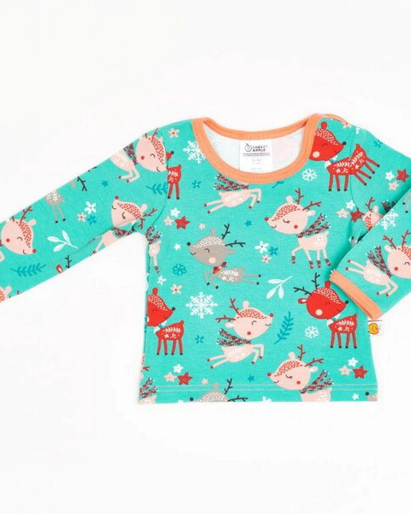 Cheeky Apple Langarm Baby-Shirt aus Bio-Baumwolle "Winterreh" – Ansicht 2