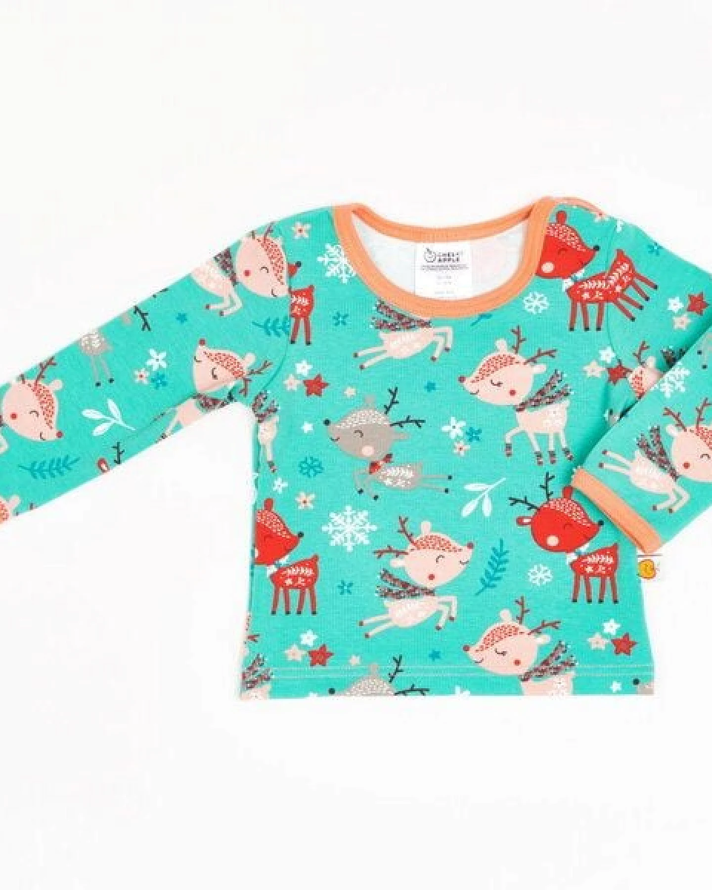 Cheeky Apple Langarm Baby-Shirt aus Bio-Baumwolle "Winterreh" – Ansicht 2