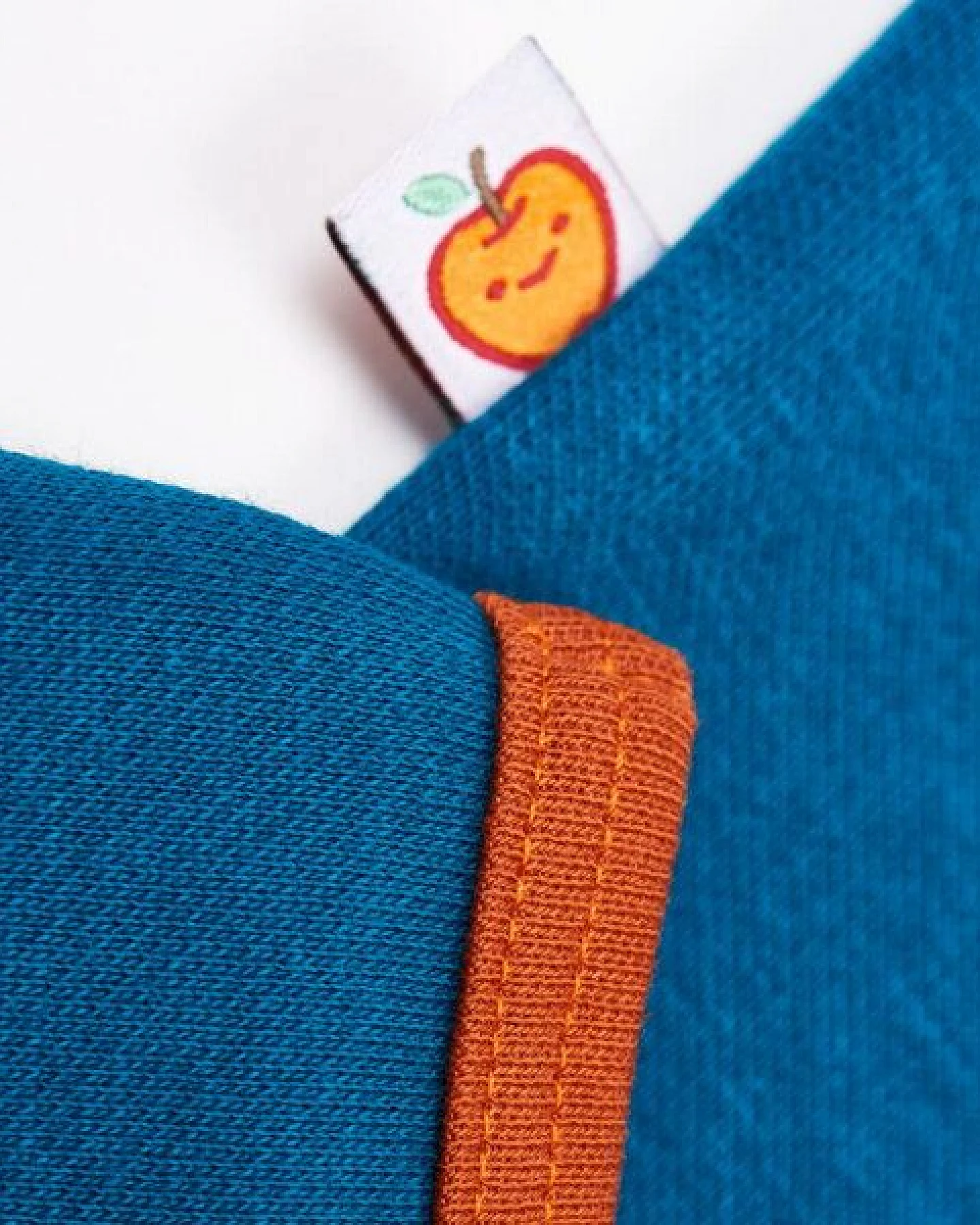 Cheeky Apple Langarm Baby-Shirt aus Bio-Baumwolle "Jacquard Petrol" – Ansicht 3