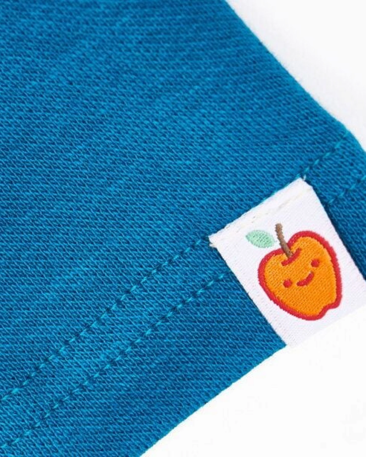 Cheeky Apple Leggings aus Bio-Baumwolle "Jacquard Petrol" – Ansicht 3