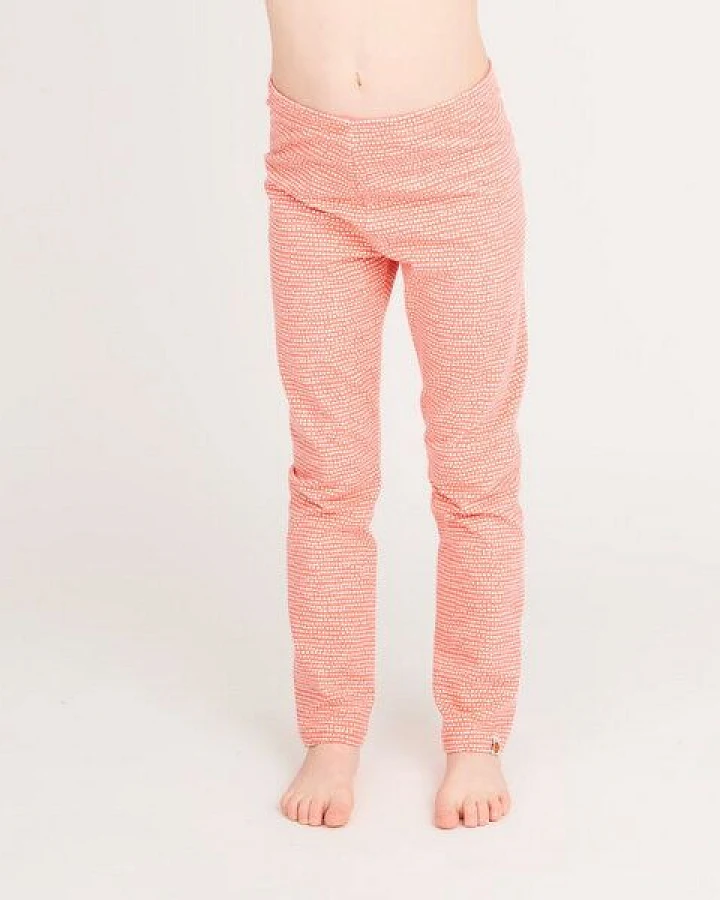 Cheeky Apple Leggings aus Bio-Baumwolle "Dotted Lines Koralle"
