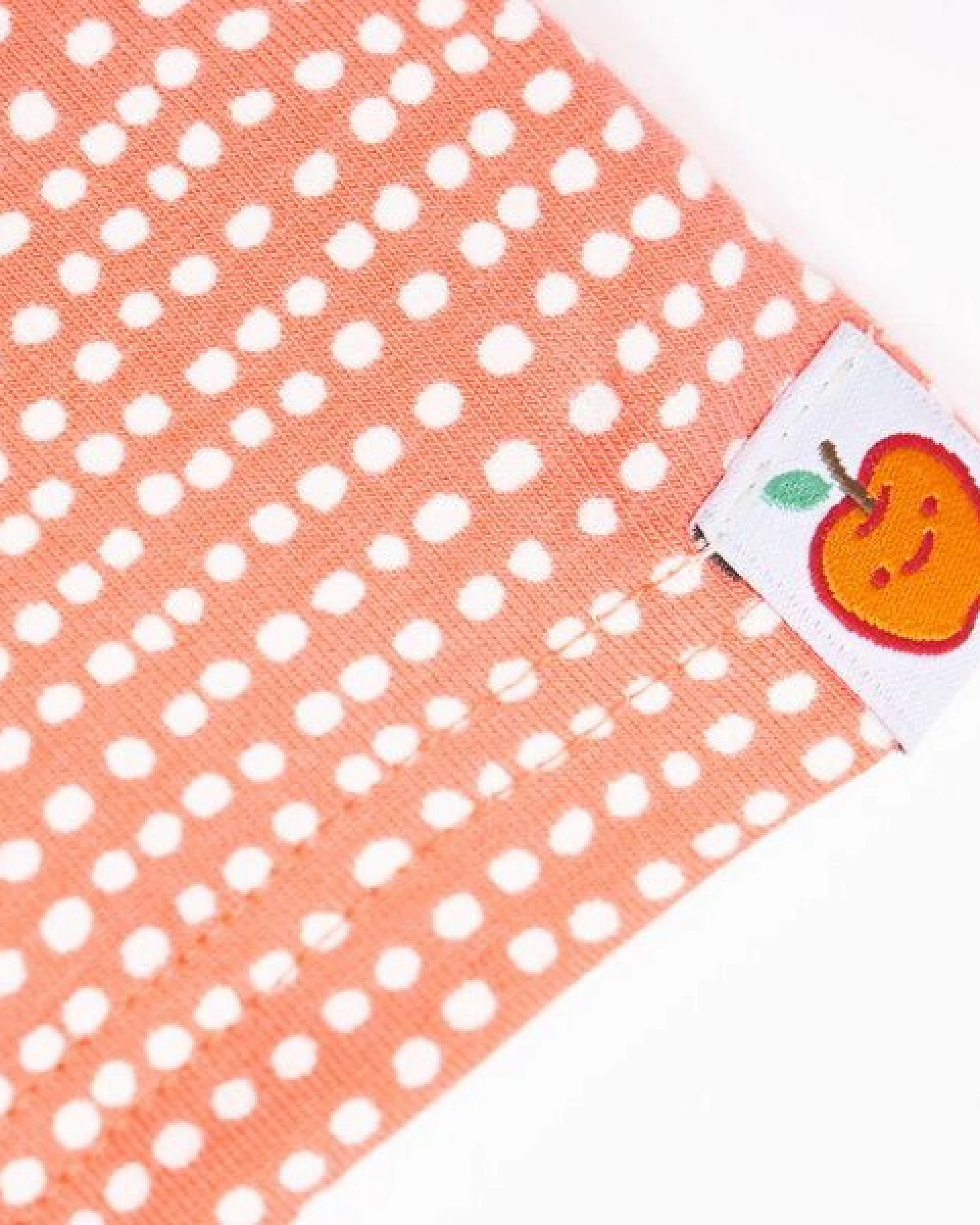 Cheeky Apple Leggings aus Bio-Baumwolle "Dotted Lines Koralle" – Ansicht 3