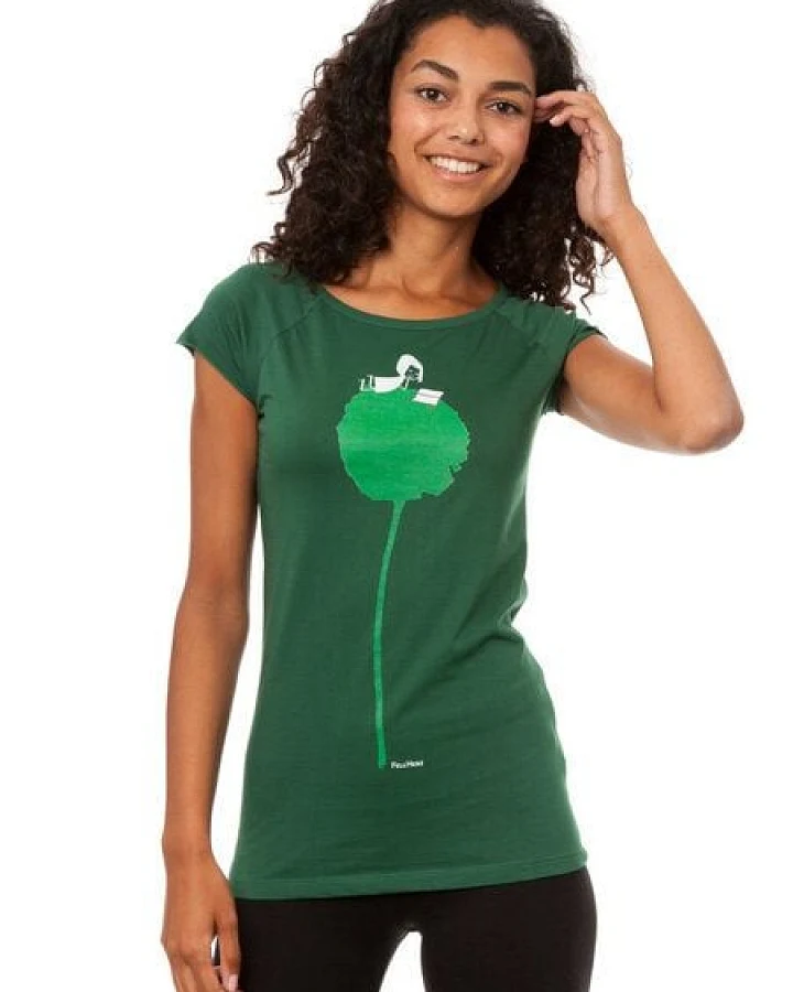 FellHerz Damen T-Shirt Blumenbuch Bio Fair