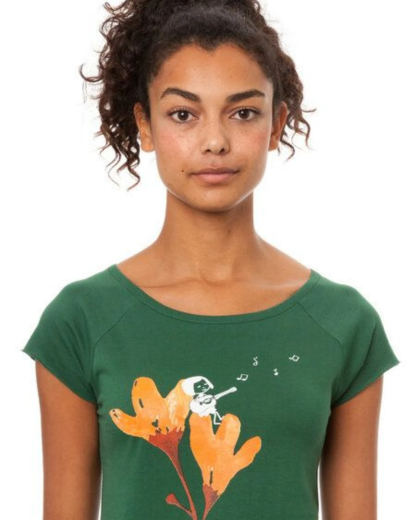 FellHerz Damen T-Shirt Gitarrenmädchen Bio Fair – Ansicht 2