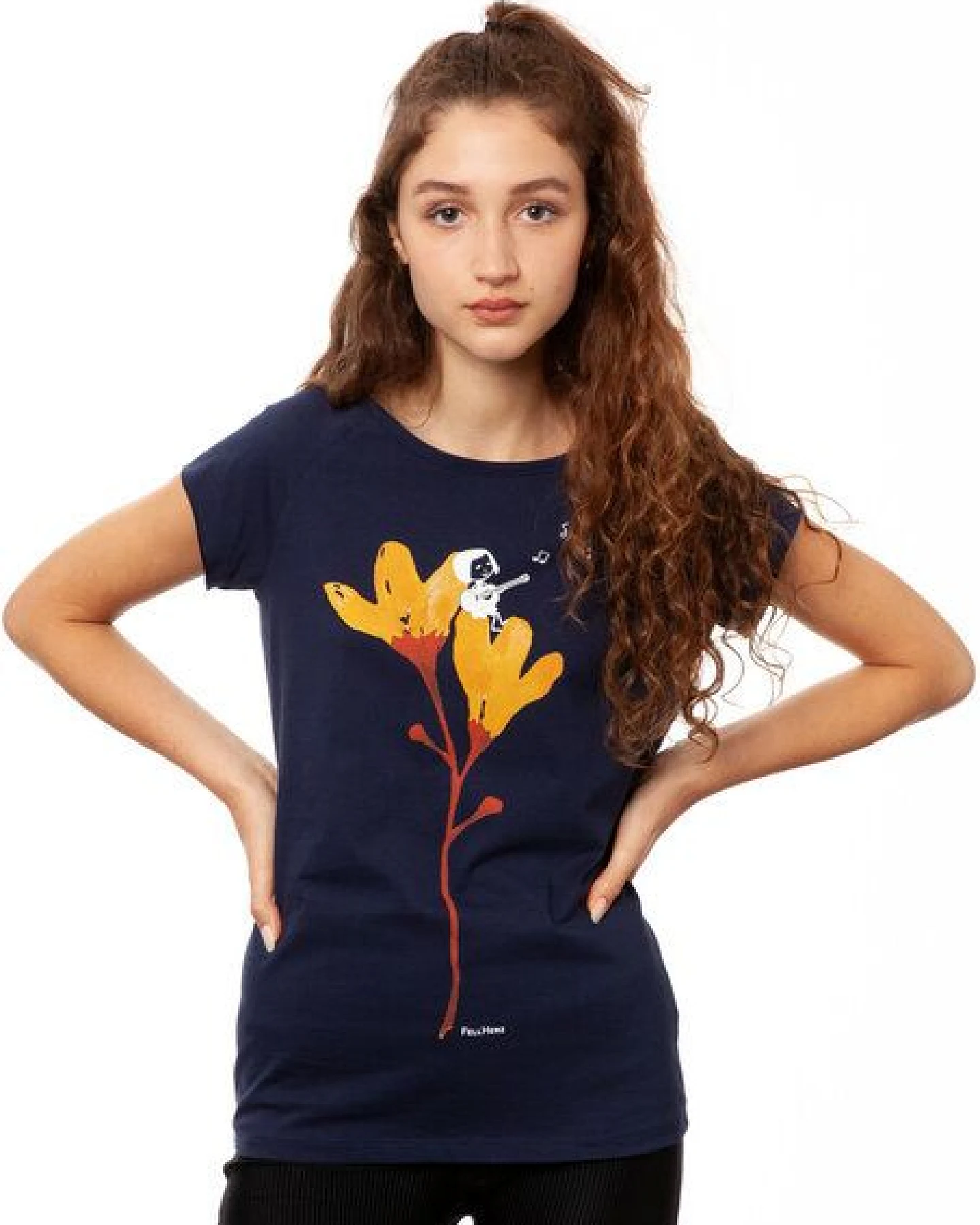 FellHerz Damen T-Shirt Gitarrenmädchen Bio Fair – Ansicht 2