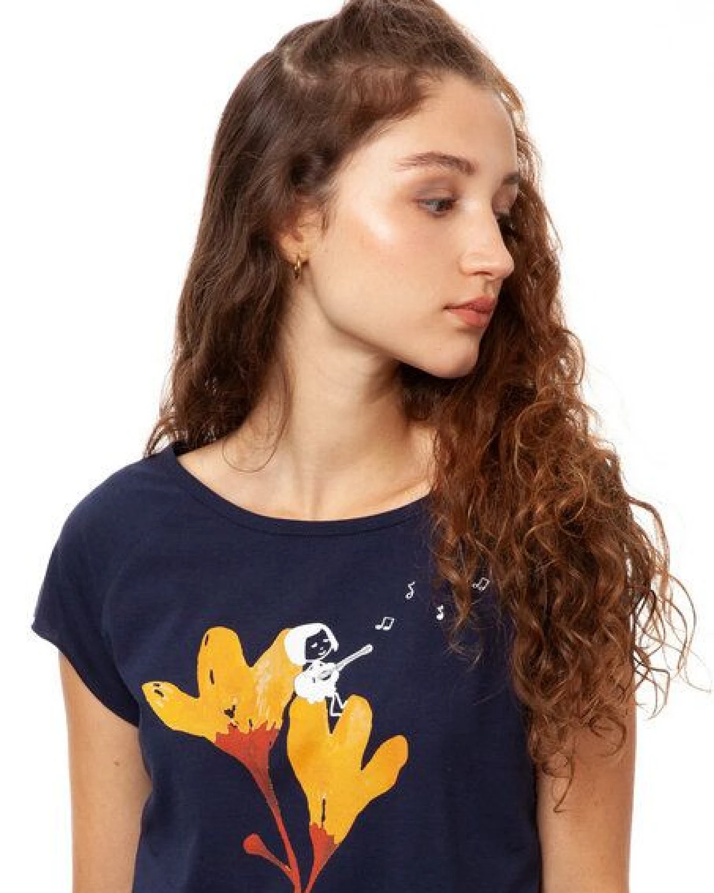 FellHerz Damen T-Shirt Gitarrenmädchen Bio Fair – Ansicht 3