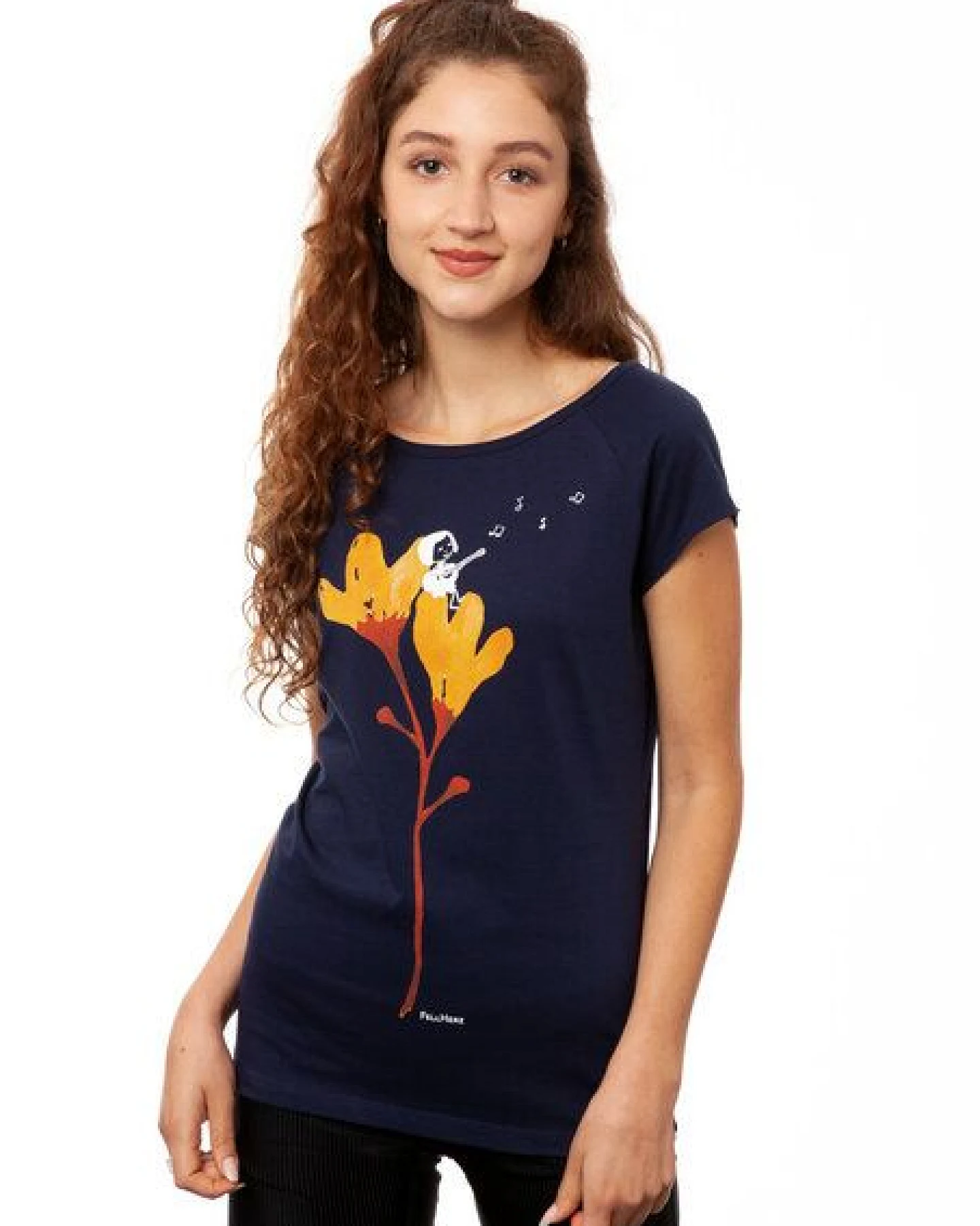 FellHerz Damen T-Shirt Gitarrenmädchen Bio Fair – Ansicht 4