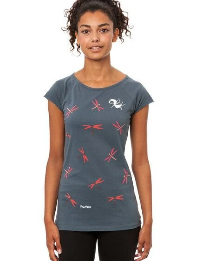 FellHerz Damen T-Shirt Libellenmädchen Bio Fair