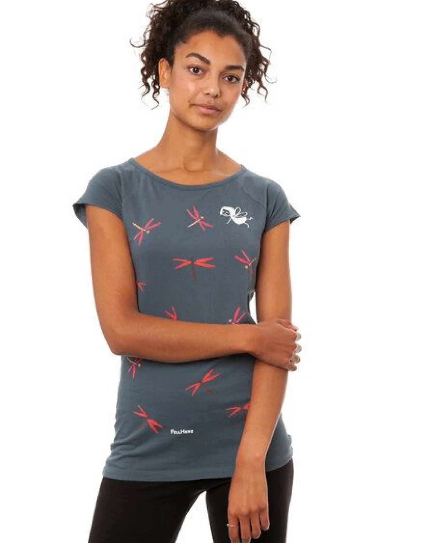FellHerz Damen T-Shirt Libellenmädchen Bio Fair – Ansicht 2