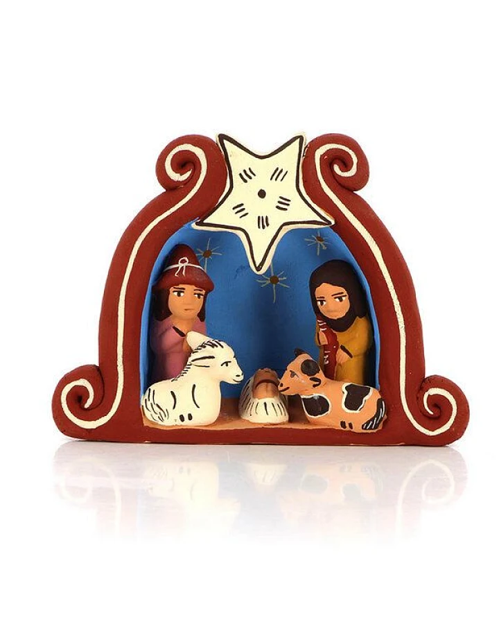 Mitienda Shop Krippe aus Keramik, Weihnachtsdeko