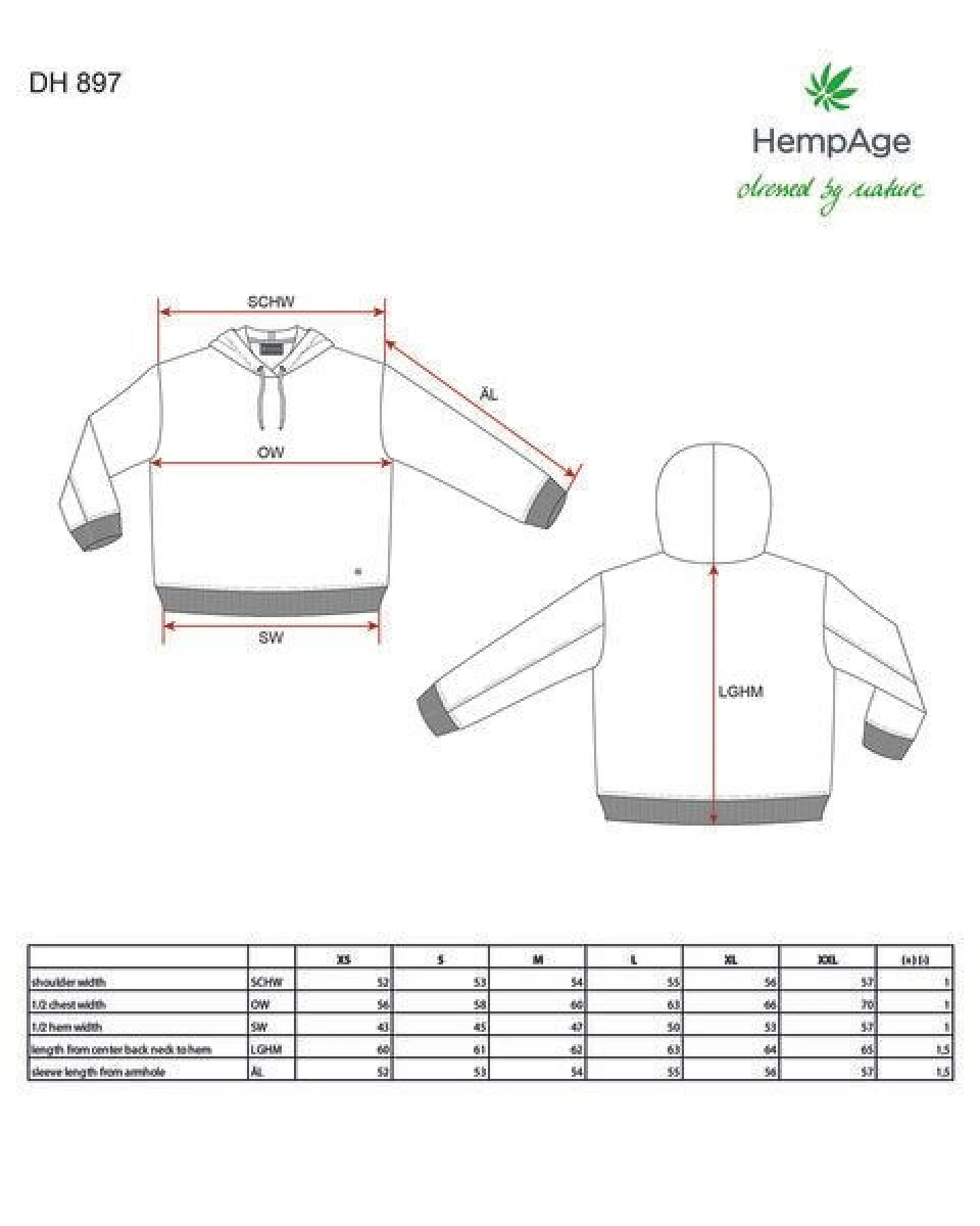 HempAge Damen Sweat-Hoodie mit Kapuze Hanf/Bio-Baumwolle – Ansicht 3