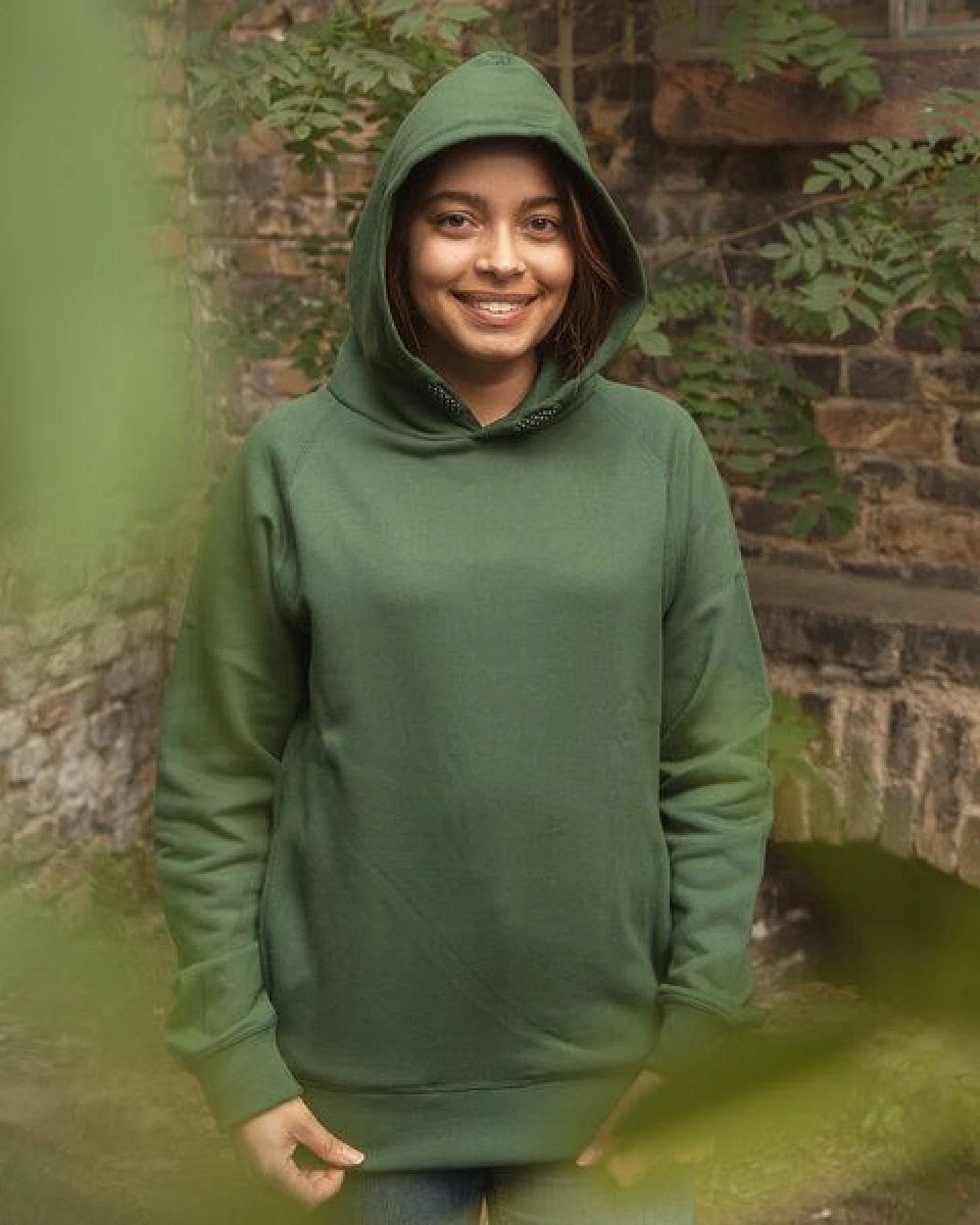 päfjes Basic / Blanko - Fair gehandelter Unisex Bio Hoodie / Kapuzenpulli – Ansicht 2