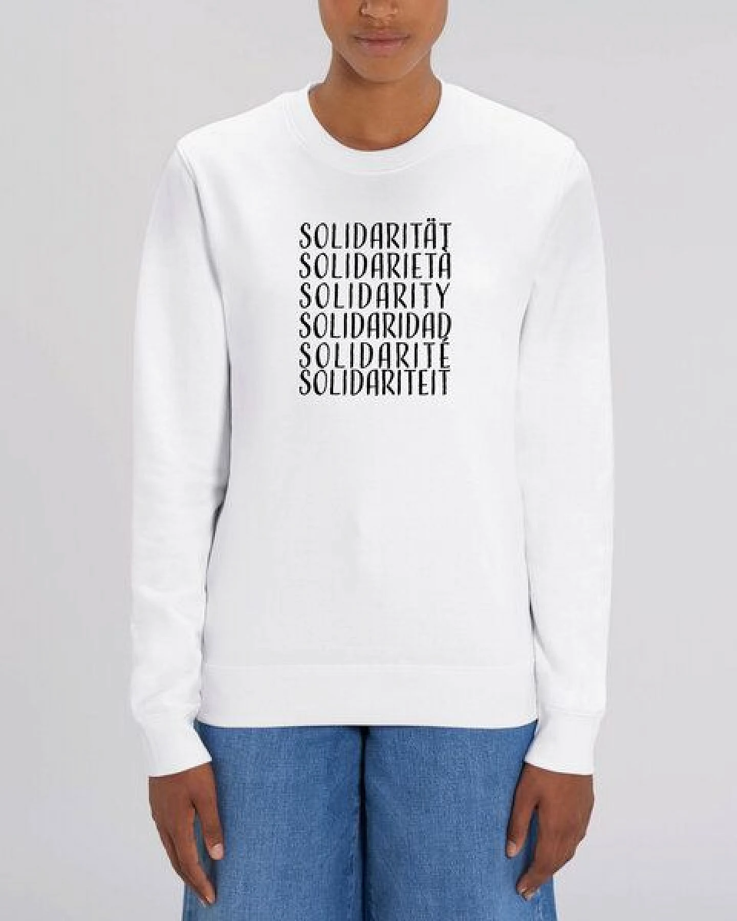 Human Family Bio Unisex Rundhals-Sweatshirt - "Switch - Solidarity" – Ansicht 3