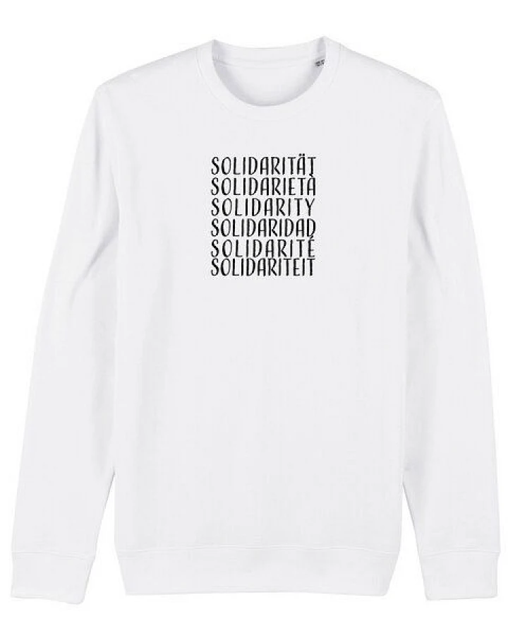 Human Family Bio Unisex Rundhals-Sweatshirt - "Switch - Solidarity"