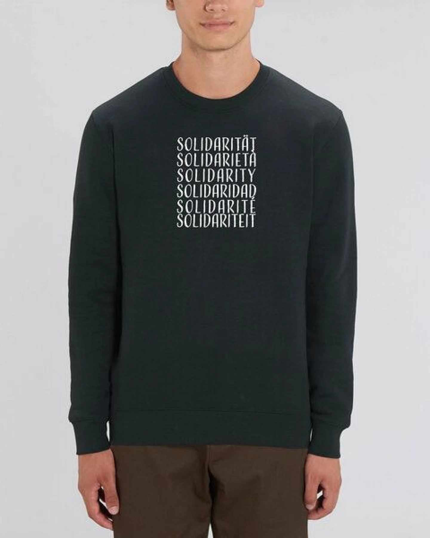 Human Family Bio Unisex Rundhals-Sweatshirt - "Switch - Solidarity" – Ansicht 2