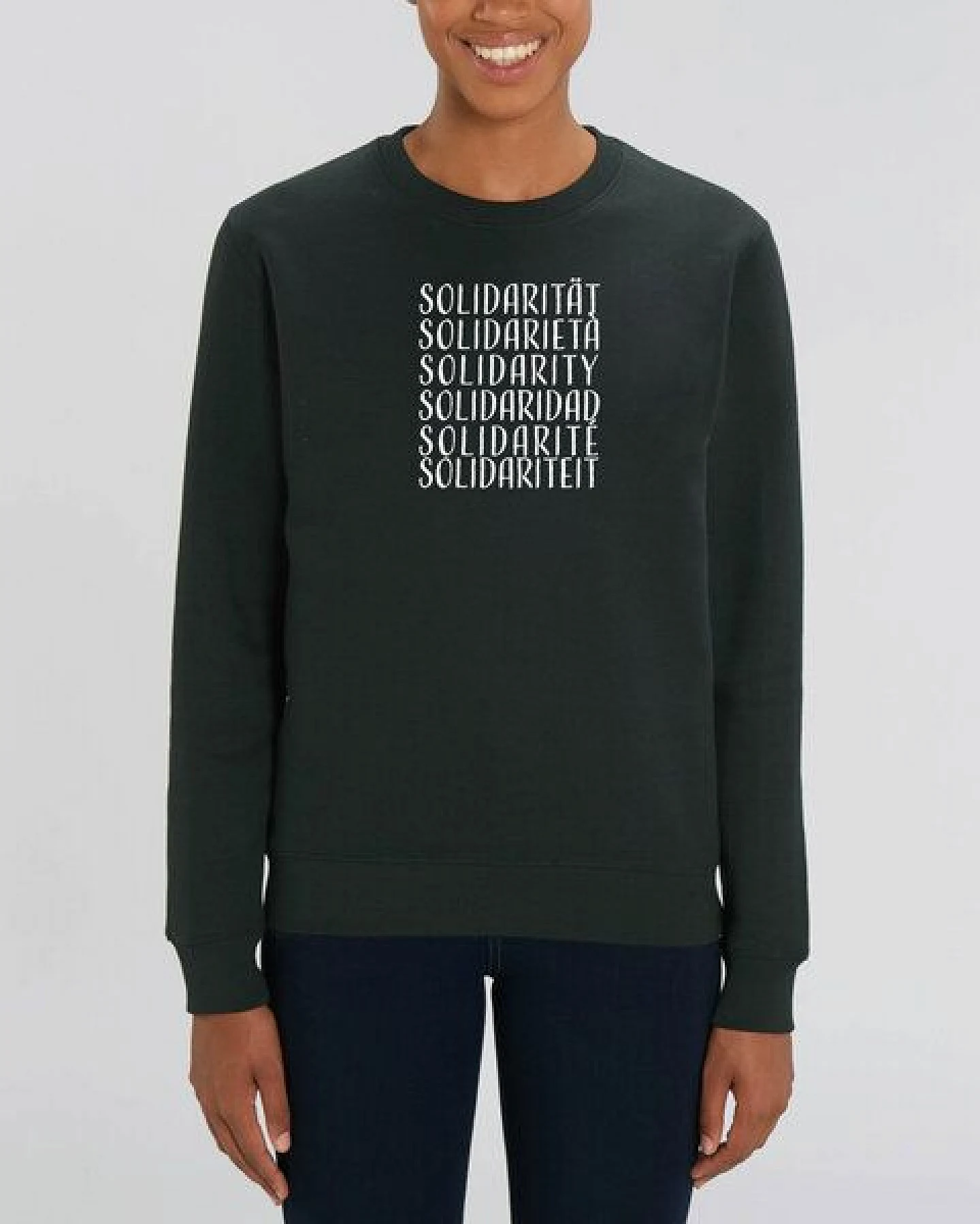 Human Family Bio Unisex Rundhals-Sweatshirt - "Switch - Solidarity" – Ansicht 3