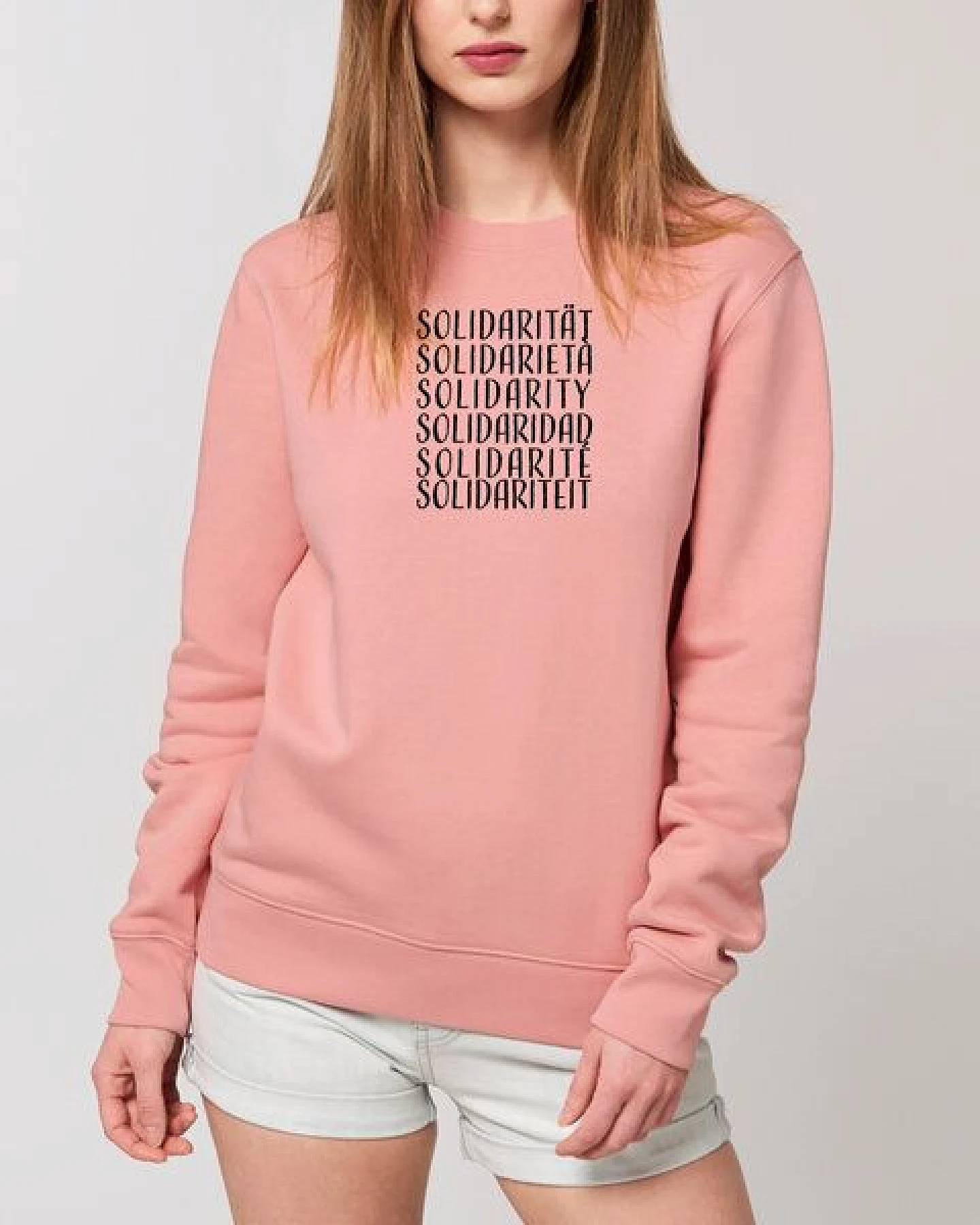 Human Family Bio Unisex Rundhals-Sweatshirt - "Switch - Solidarity" – Ansicht 3