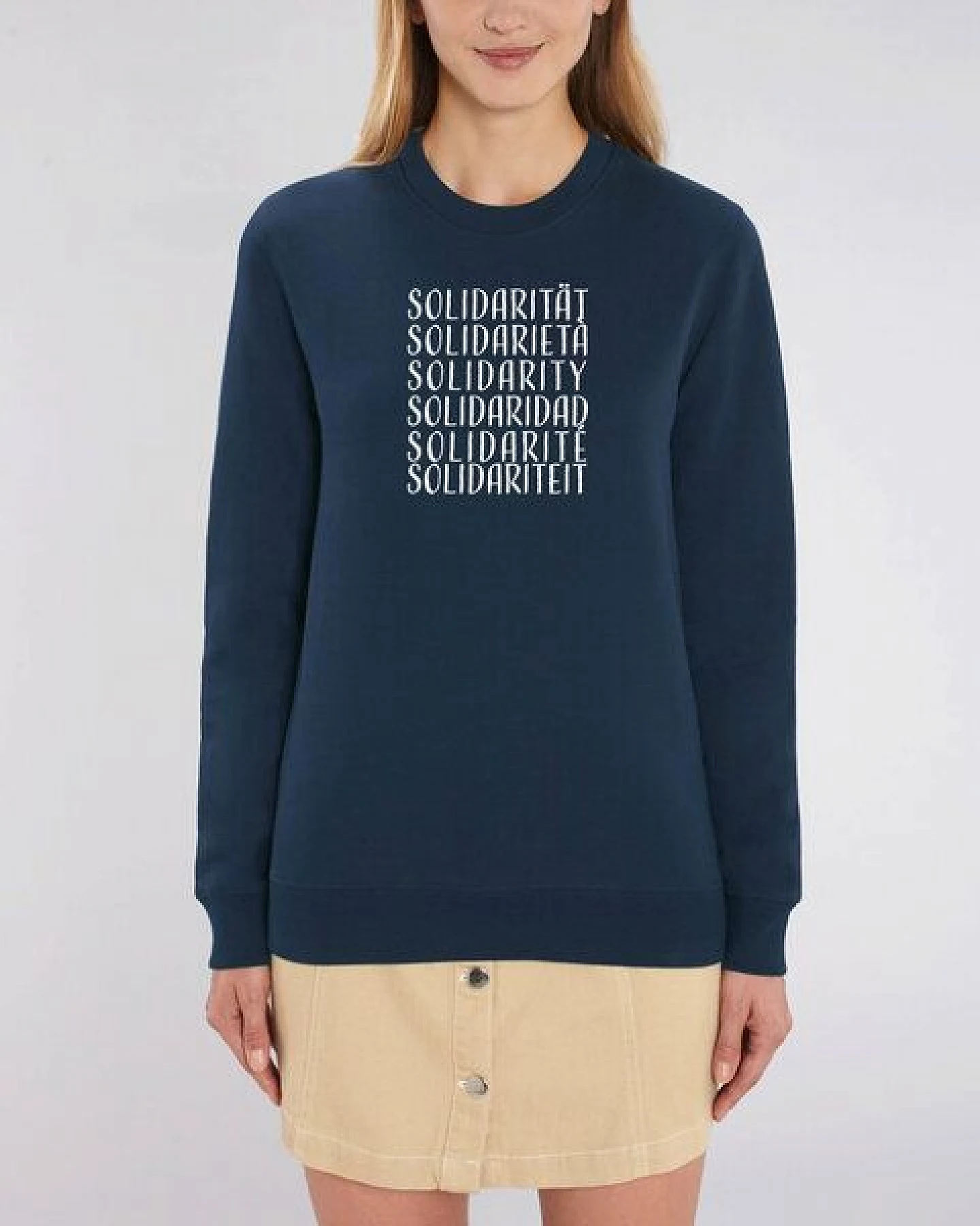 Human Family Bio Unisex Rundhals-Sweatshirt - "Switch - Solidarity" – Ansicht 2