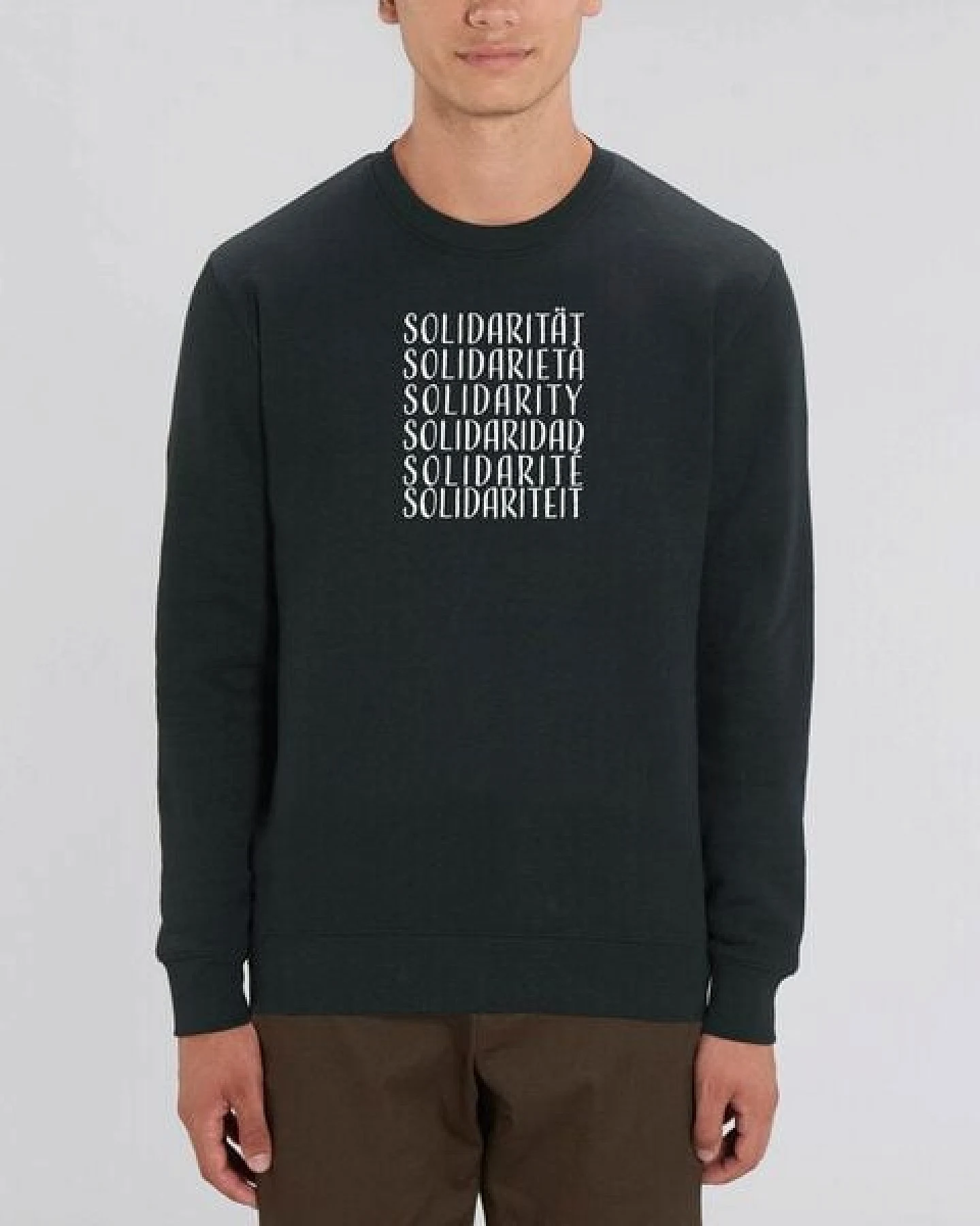 Human Family Bio Unisex Rundhals-Sweatshirt - "Switch - Solidarity" – Ansicht 2