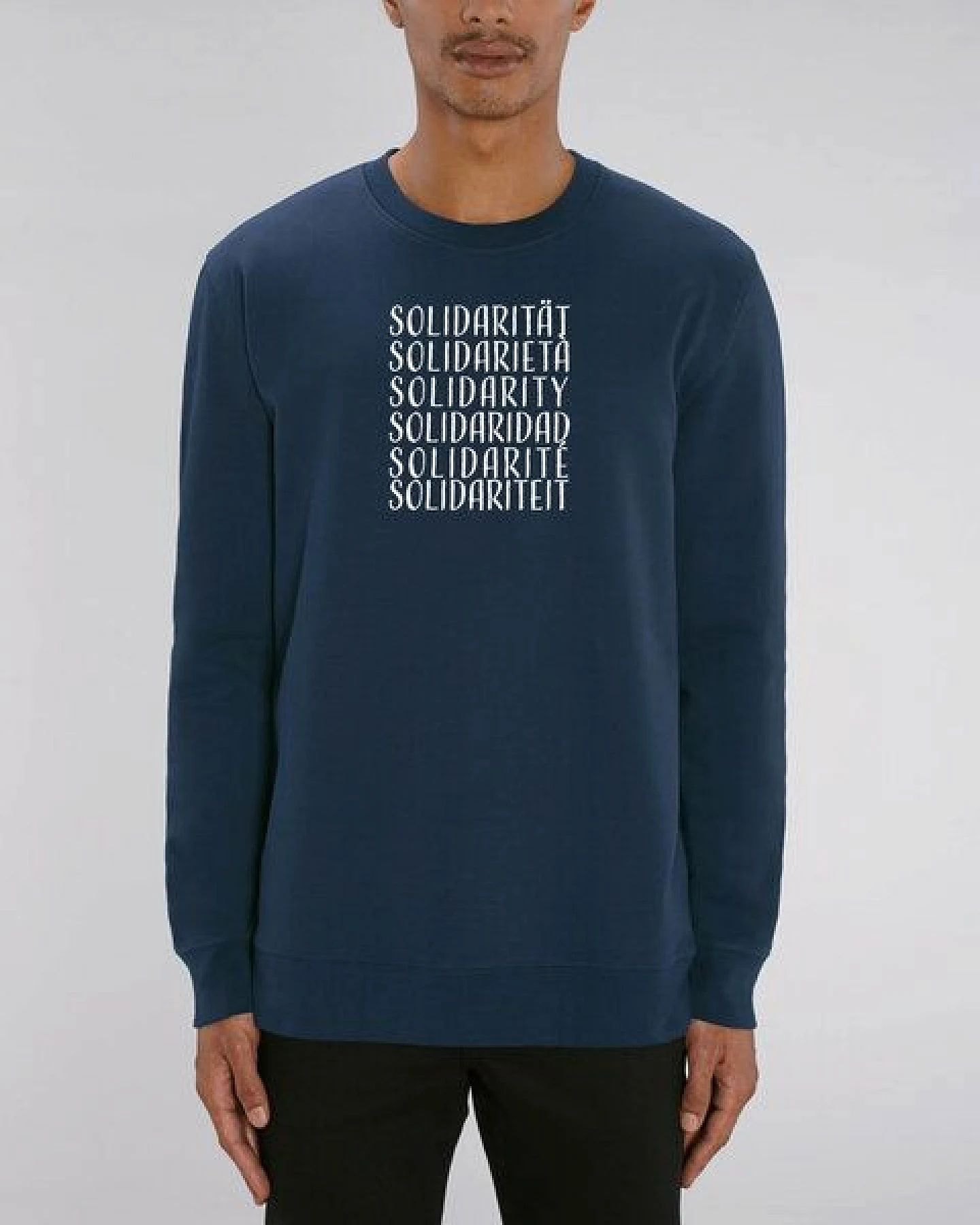 Human Family Bio Unisex Rundhals-Sweatshirt - "Switch - Solidarity" – Ansicht 3