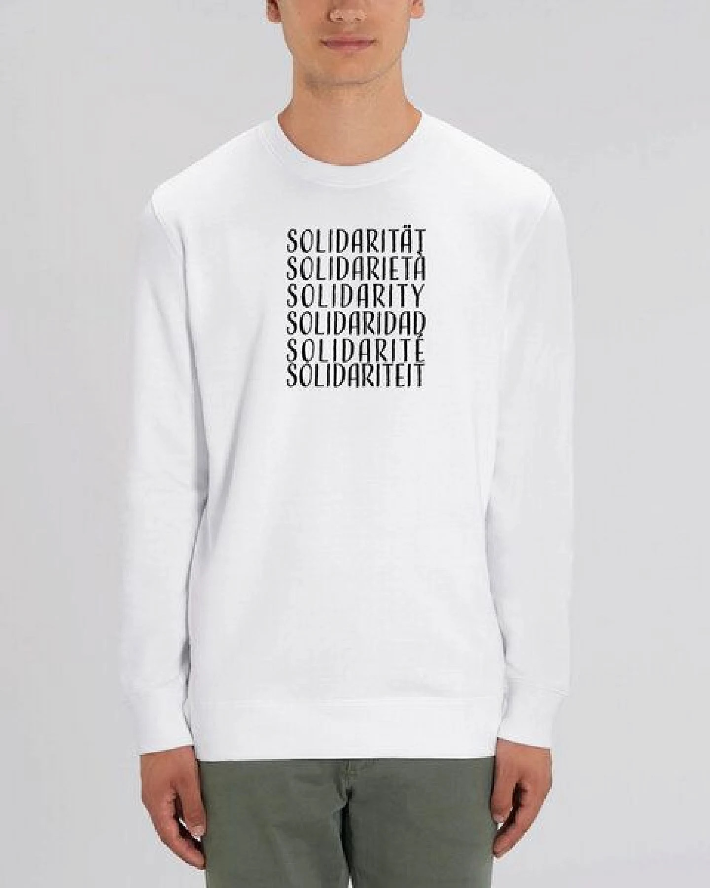 Human Family Bio Unisex Rundhals-Sweatshirt - "Switch - Solidarity" – Ansicht 2