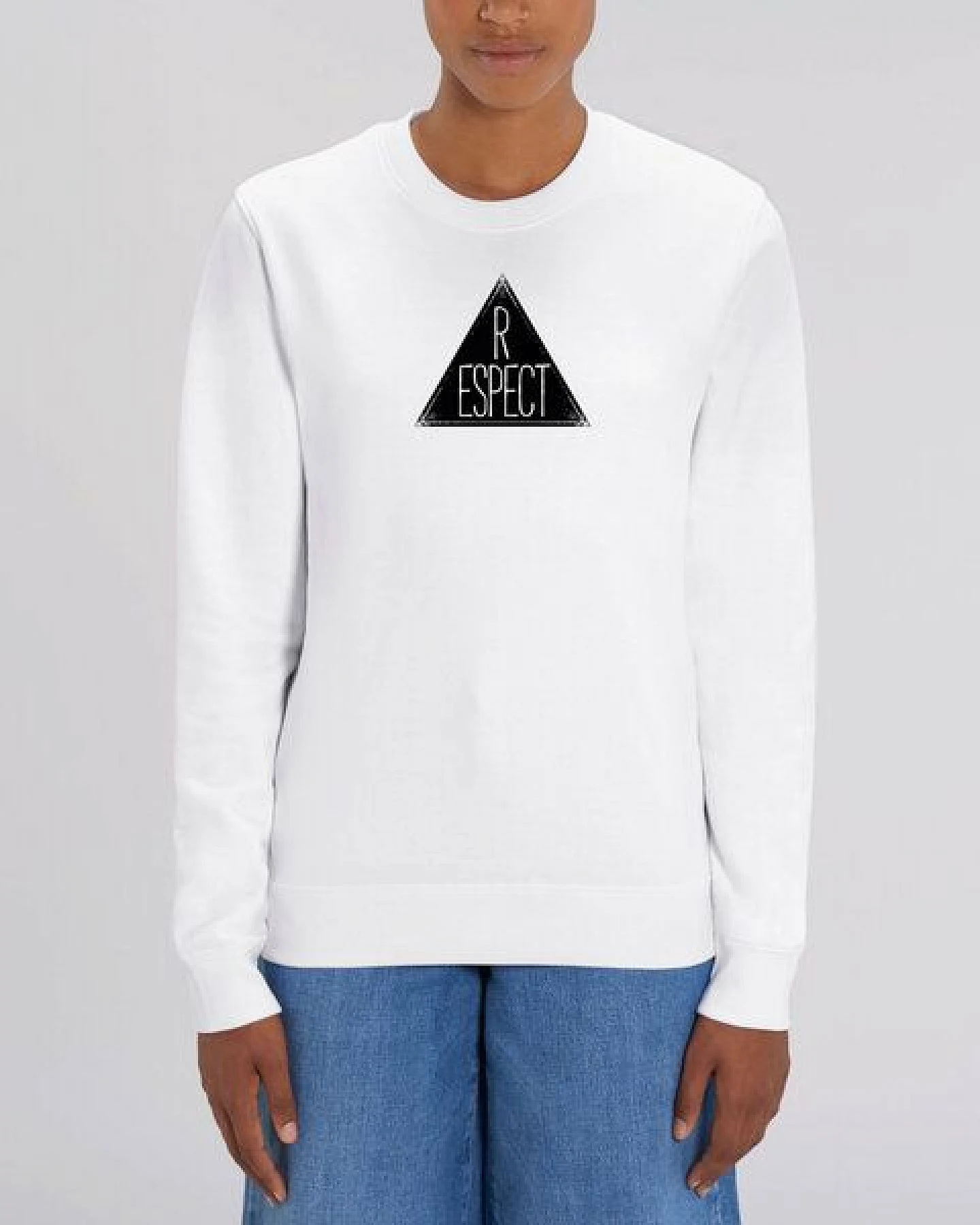 Human Family Bio Unisex Rundhals-Sweatshirt - "Switch - Respect" aus Bio-Baumwolle – Ansicht 3