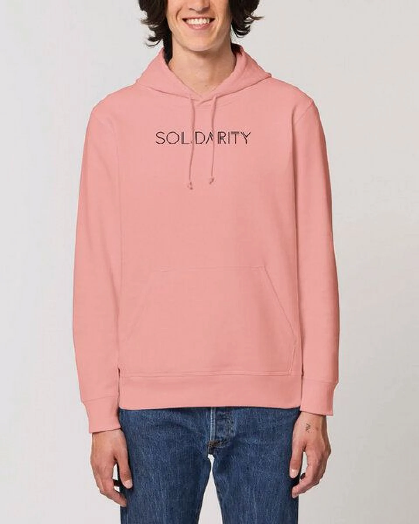Human Family Bio Unisex Hoodie - "Drum - Solidarity" – Ansicht 2
