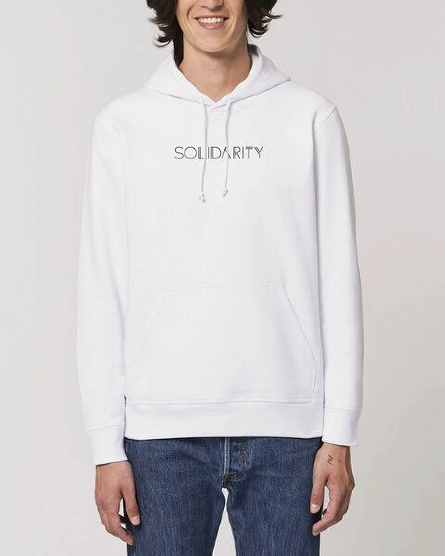 Human Family Bio Unisex Hoodie - "Drum - Solidarity" – Ansicht 2