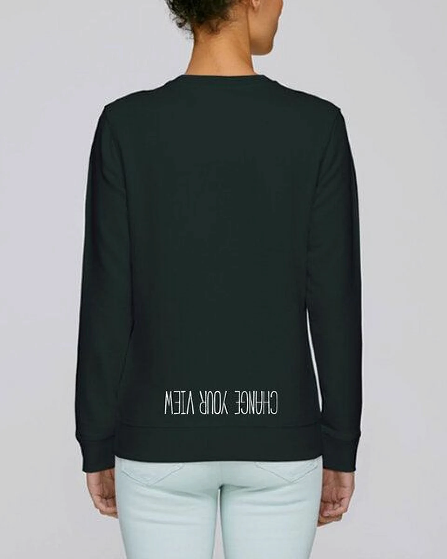 Human Family Bio Unisex Rundhals-Sweatshirt - "Change your view" – Ansicht 2