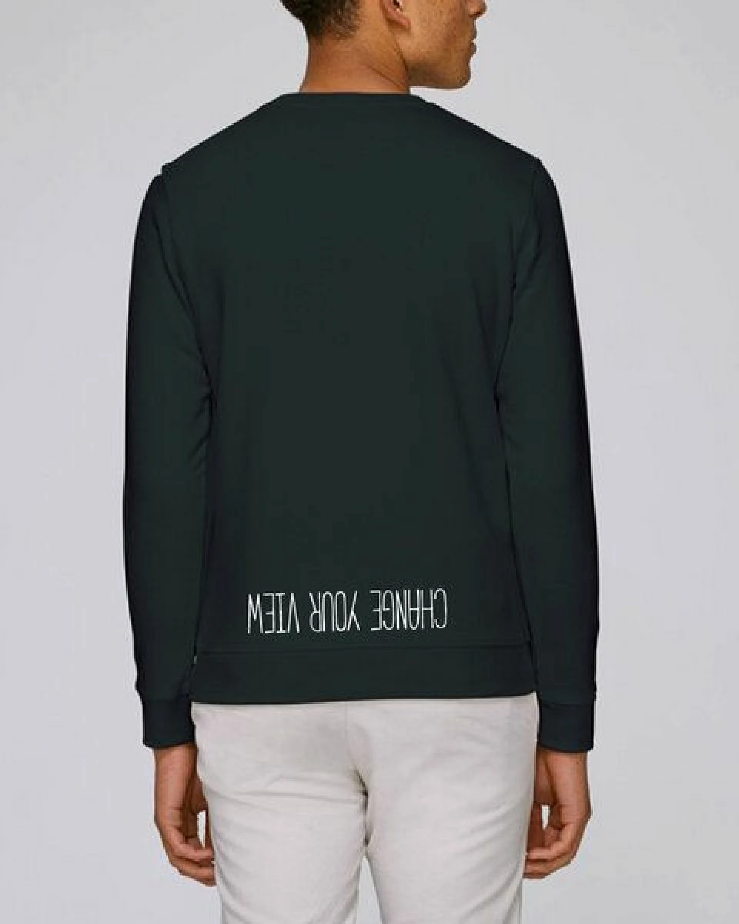 Human Family Bio Unisex Rundhals-Sweatshirt - "Change your view" – Ansicht 2