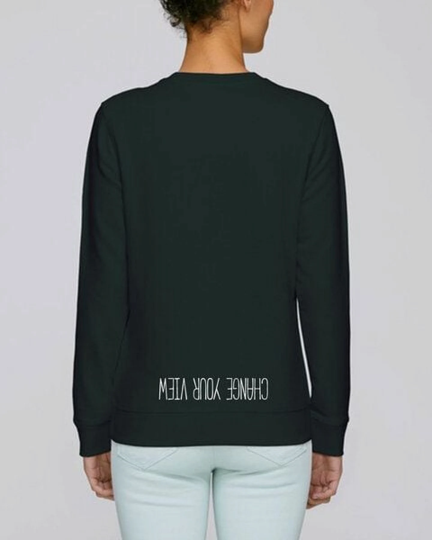 Human Family Bio Unisex Rundhals-Sweatshirt - "Change your view" – Ansicht 3