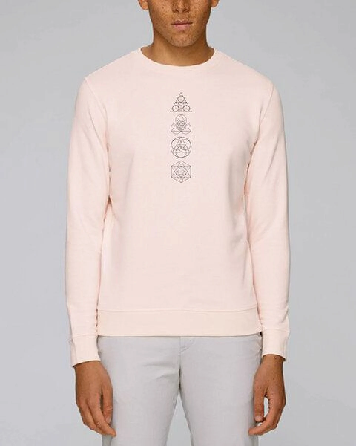Human Family Bio Unisex Rundhals-Sweatshirt - "Araise - Geometric Line" – Ansicht 2