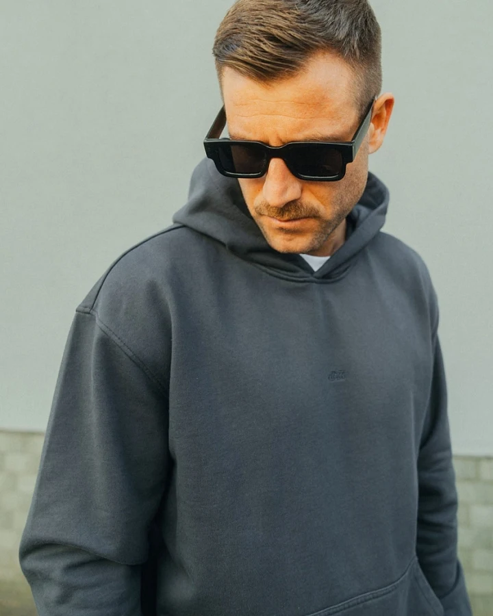 DIRTS Herren vegan Hoodie Classic Charcoal