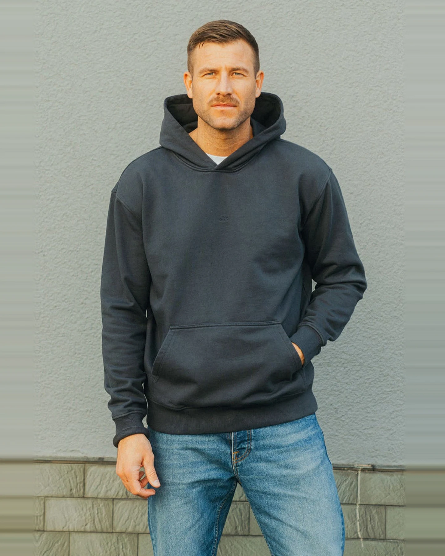 DIRTS Herren vegan Hoodie Classic Charcoal – Ansicht 2