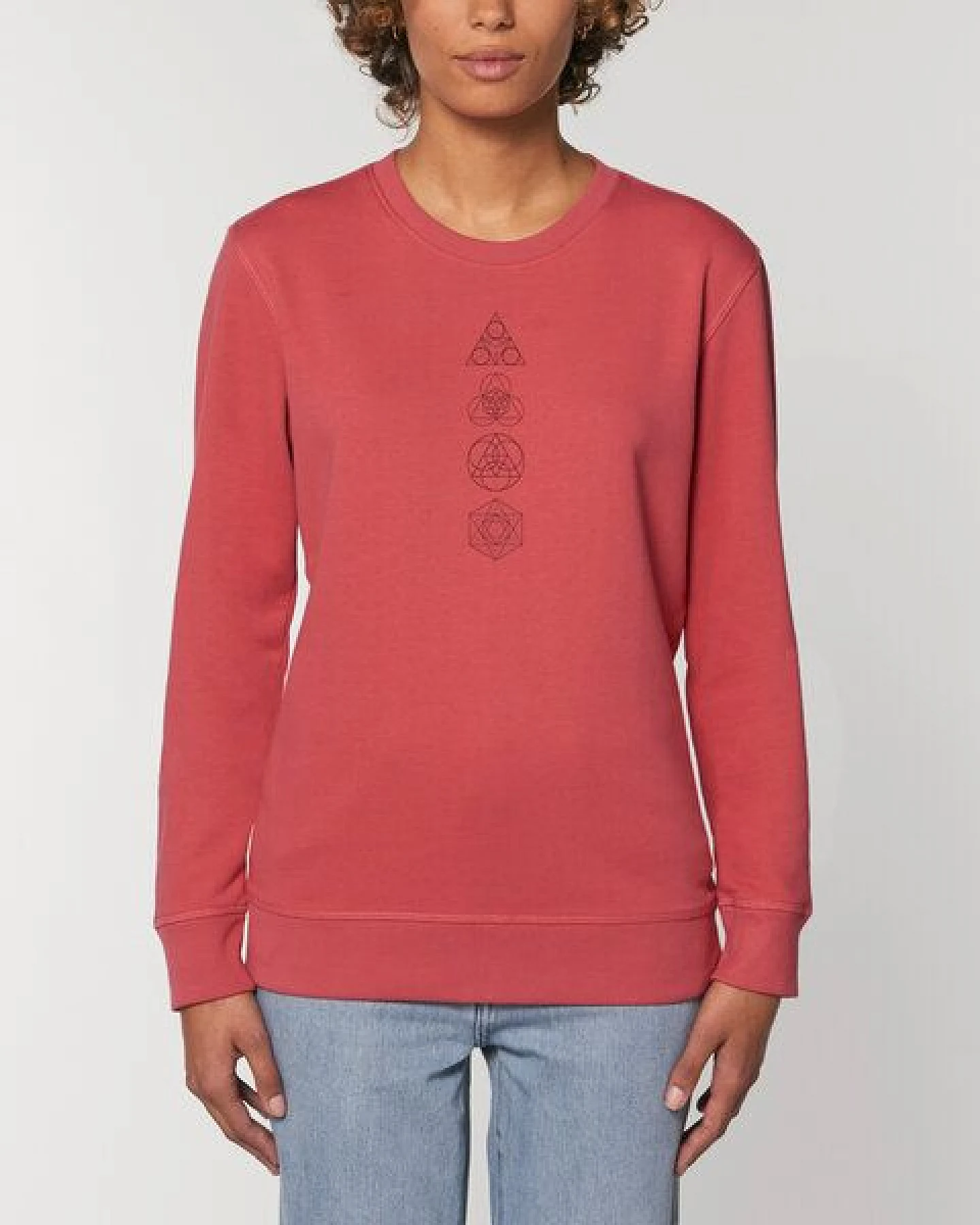 Human Family Bio Unisex Rundhals-Sweatshirt - "Araise - Geometric Line" – Ansicht 2