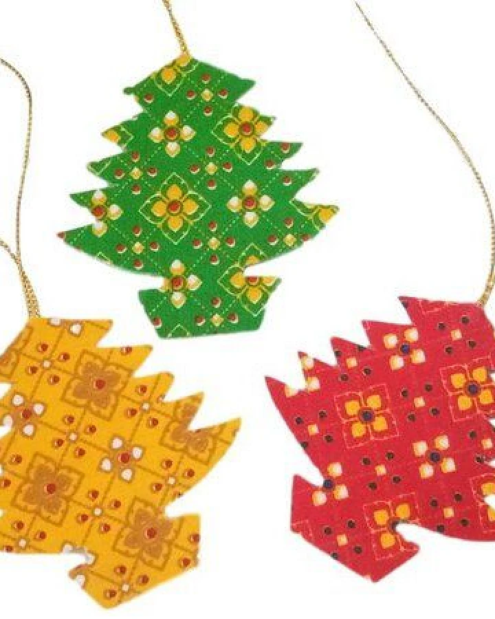 Schönes aus Indochina Weihnachten Anhänger Textil 6er-Set