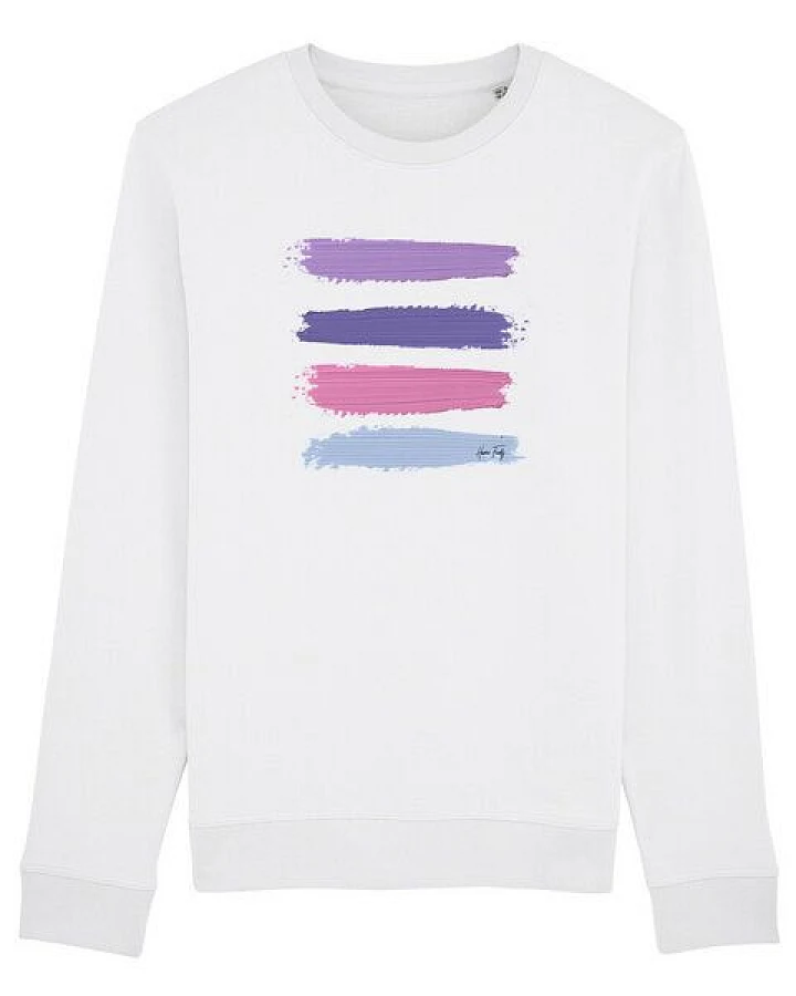 Human Family Bio Unisex Rundhals-Sweatshirt - "Araise - Acryl Stripes"