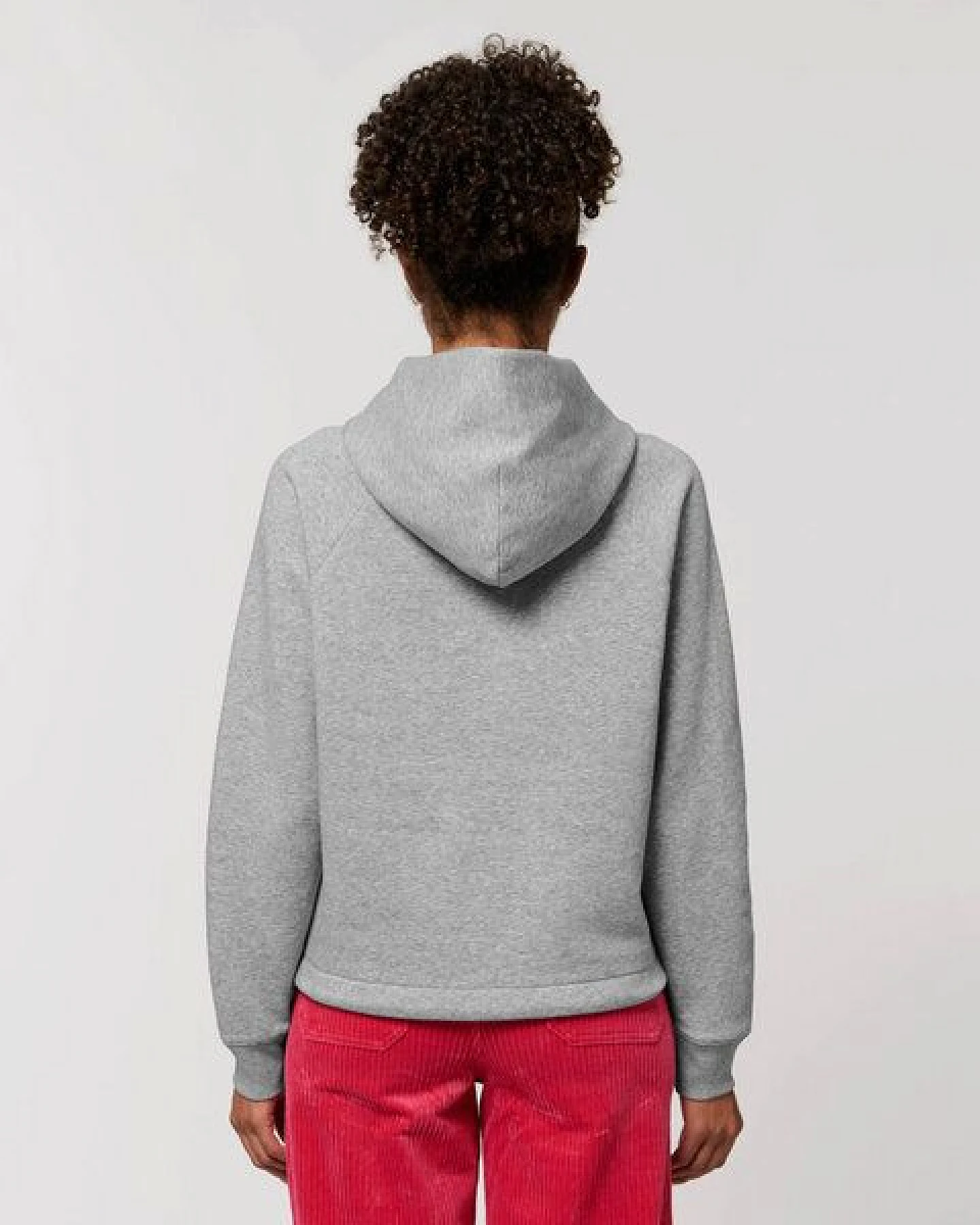 Human Family Kurzer Bio Damen Hoodie "Invent - Polygon" – Ansicht 2