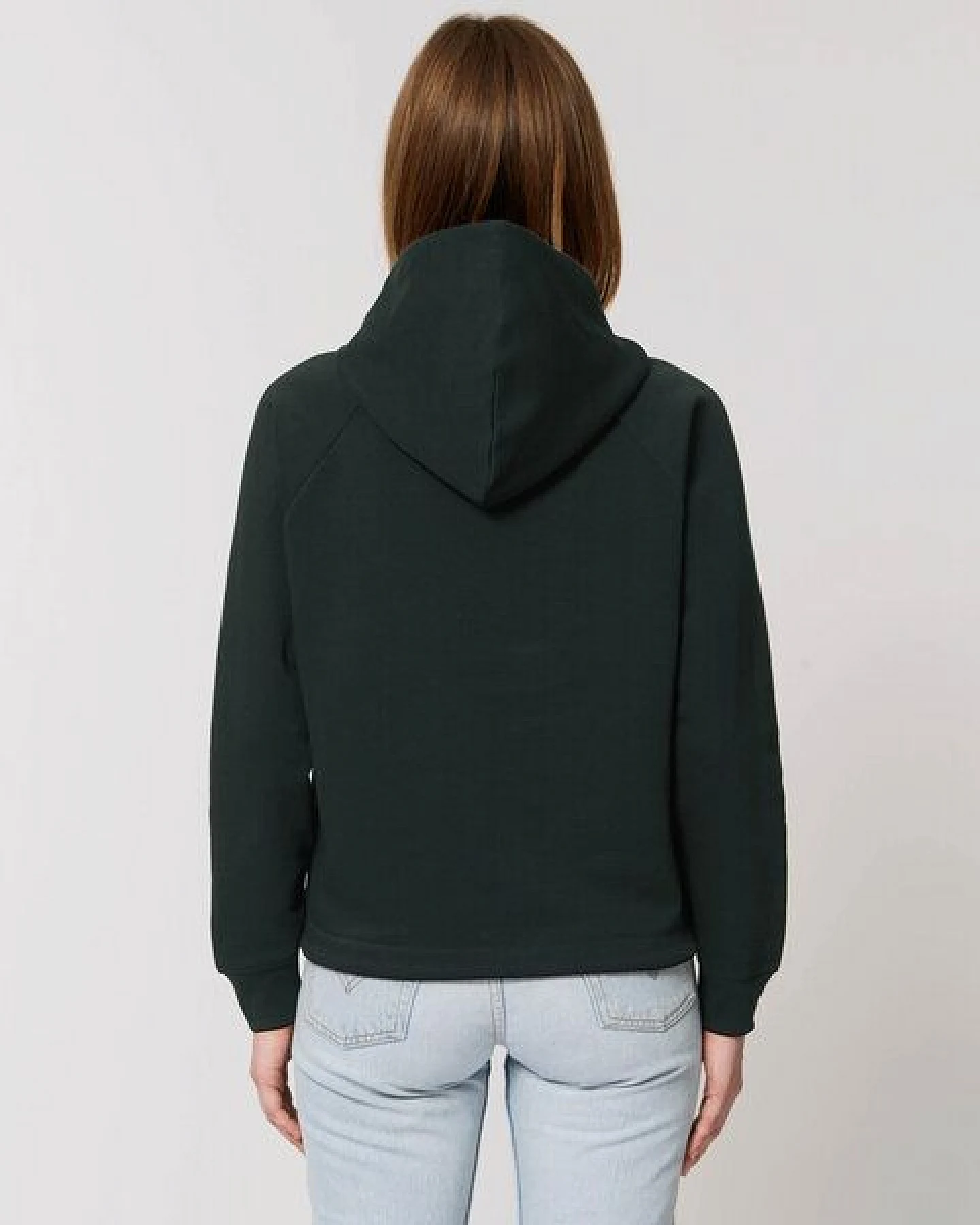 Human Family Kurzer Bio Damen Hoodie "Invent - Polygon" – Ansicht 2