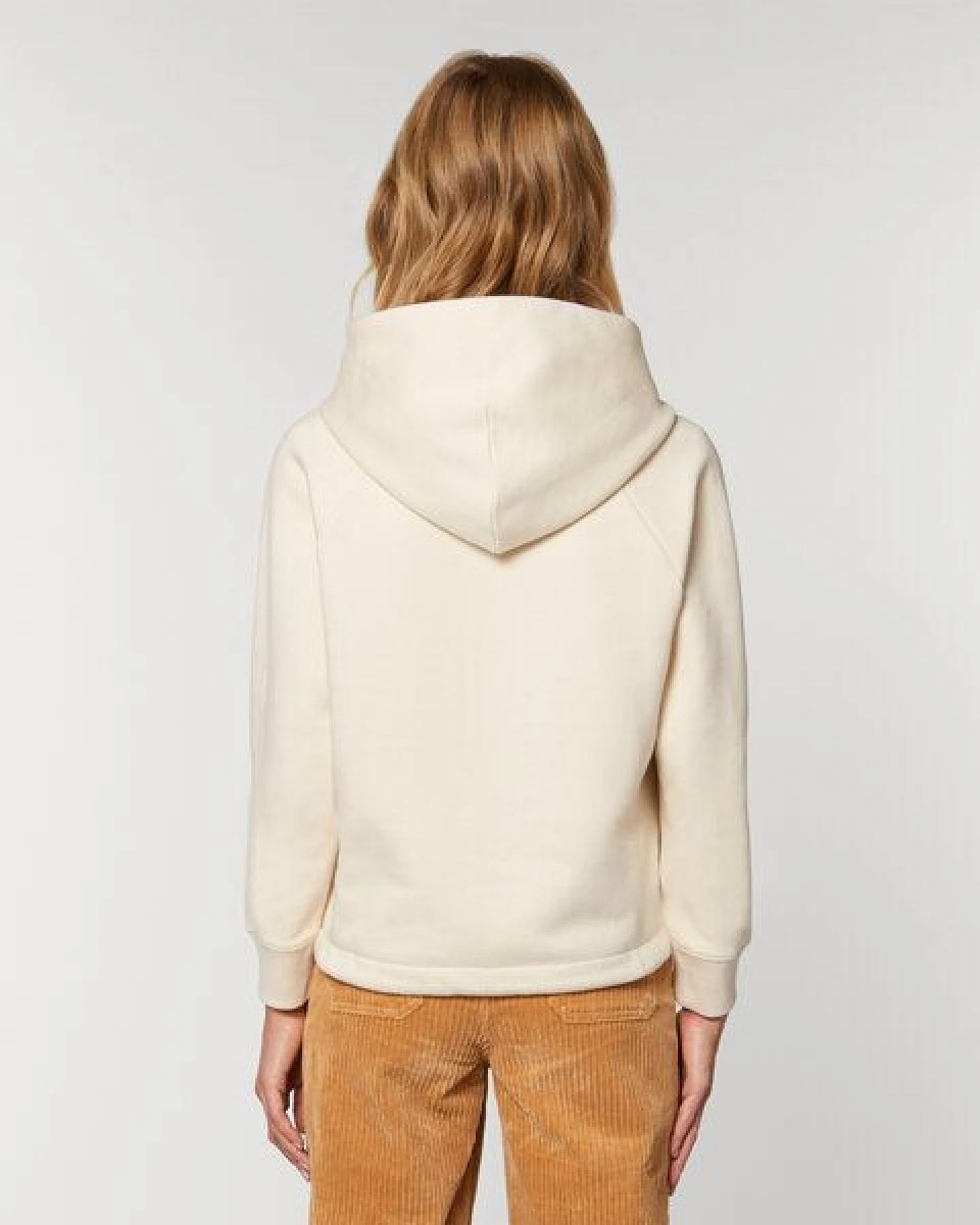 Human Family Kurzer Bio Damen Hoodie "Invent - Polygon" – Ansicht 2
