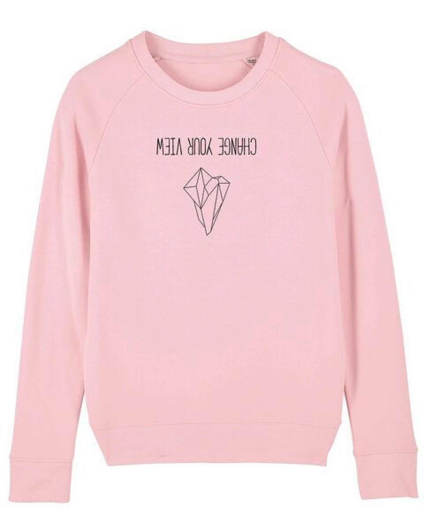 Human Family Bio Damen Rundhals Sweatshirt "Feel - Change your view" - in 7 Farben – Ansicht 3