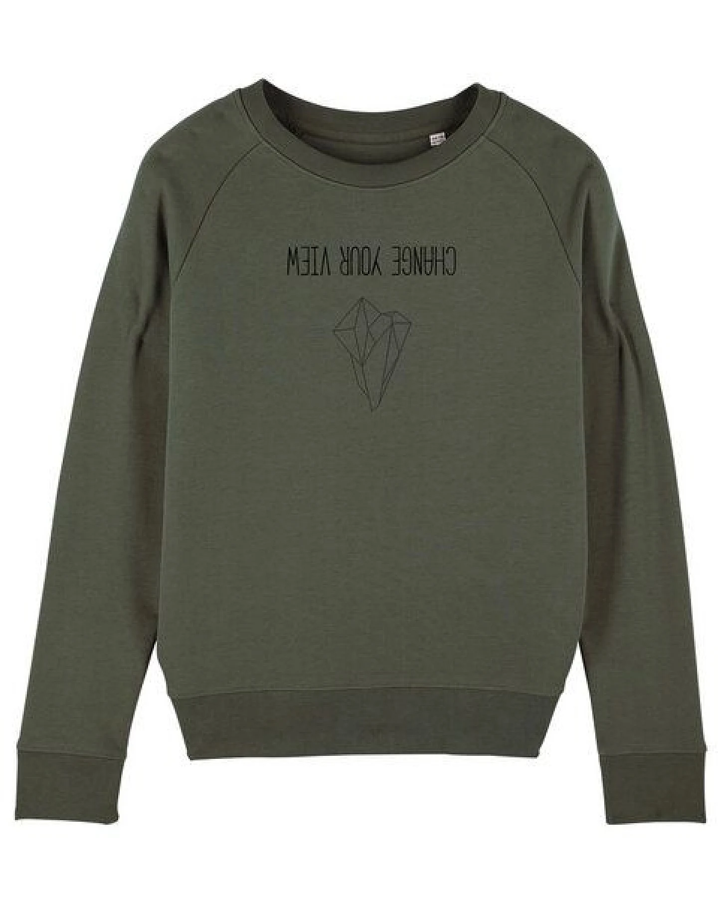 Human Family Bio Damen Rundhals Sweatshirt "Feel - Change your view" - in 7 Farben – Ansicht 3