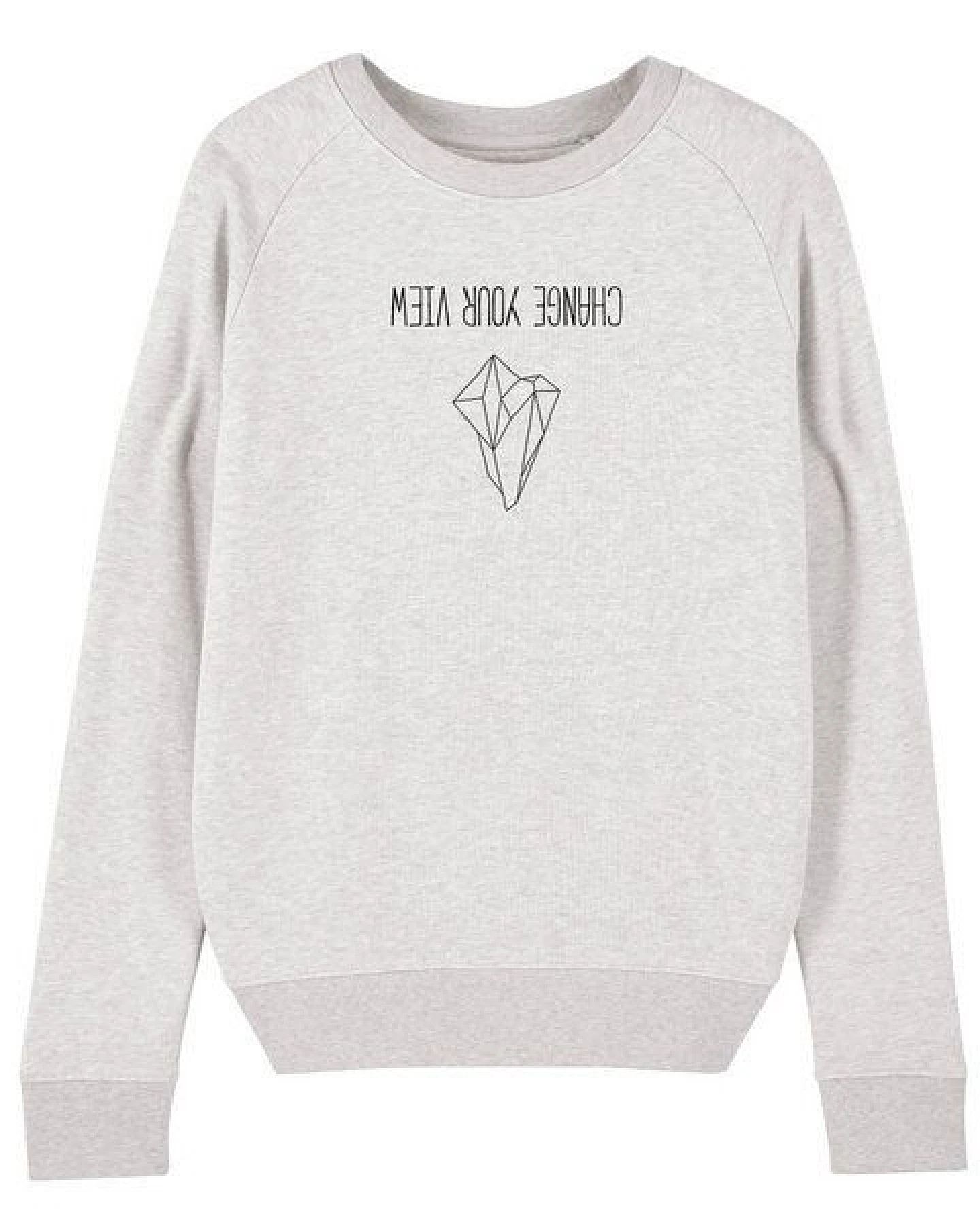 Human Family Bio Damen Rundhals Sweatshirt "Feel - Change your view" - in 7 Farben – Ansicht 3