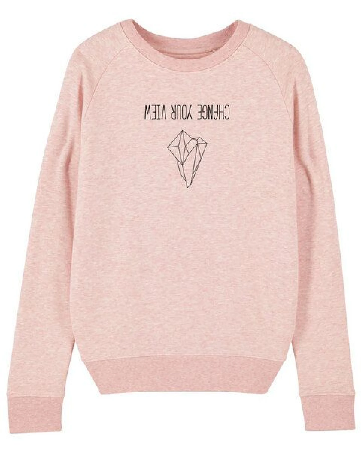 Human Family Bio Damen Rundhals Sweatshirt "Feel - Change your view" - in 7 Farben – Ansicht 3