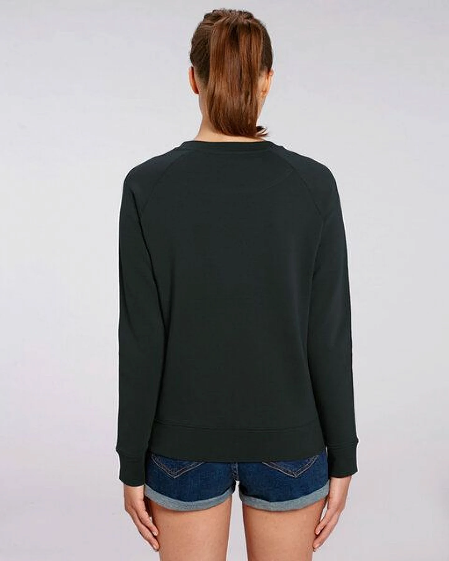 Human Family Bio Damen Rundhals Sweatshirt "Feel - Change your view" - in 7 Farben – Ansicht 2