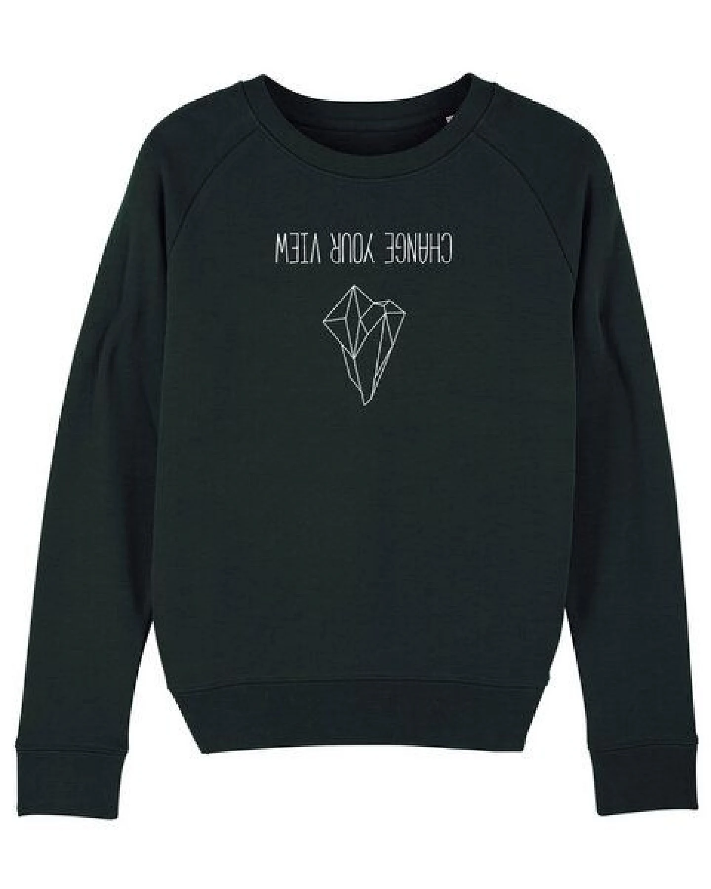 Human Family Bio Damen Rundhals Sweatshirt "Feel - Change your view" - in 7 Farben – Ansicht 3
