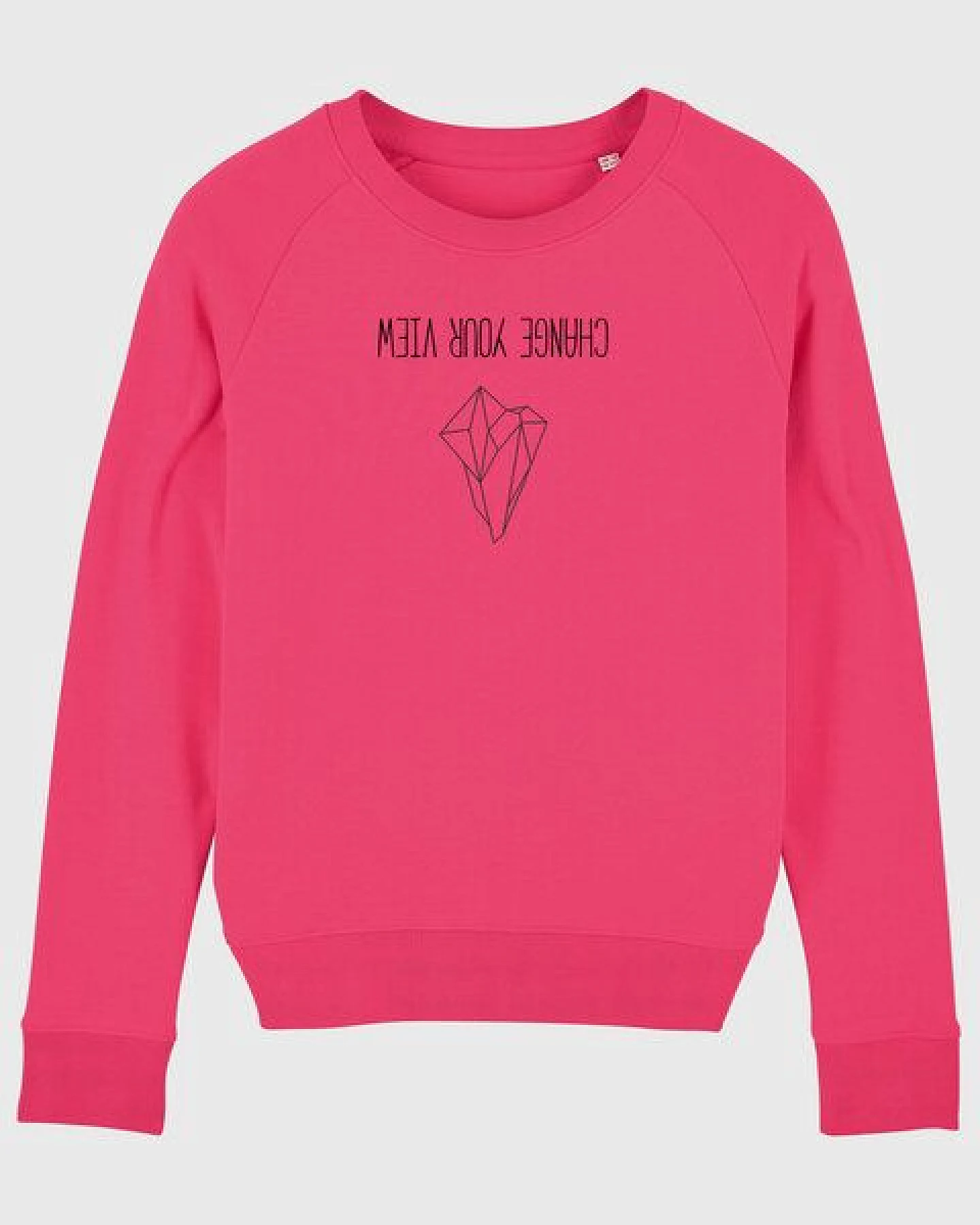 Human Family Bio Damen Rundhals Sweatshirt "Feel - Change your view" - in 7 Farben – Ansicht 3