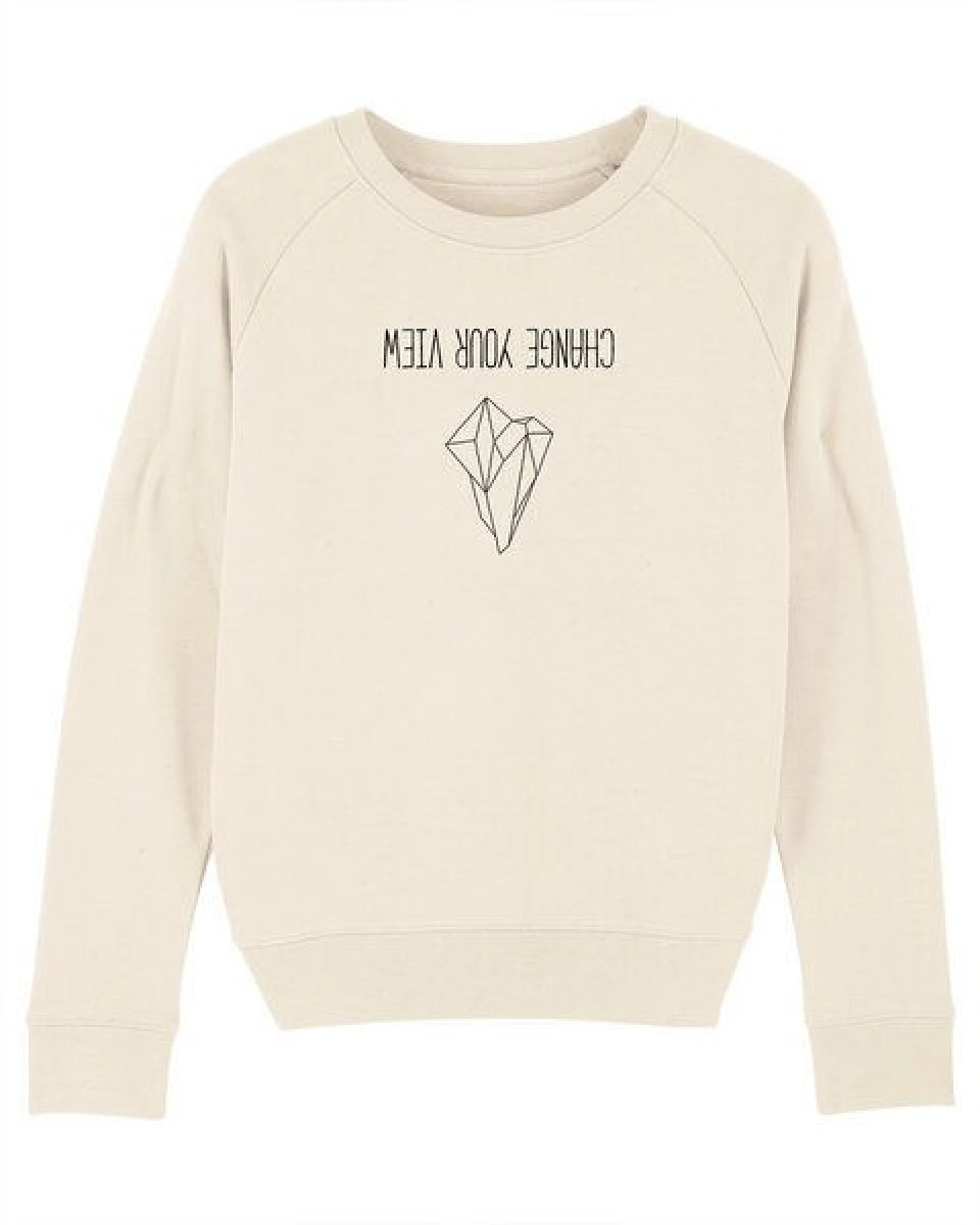 Human Family Bio Damen Rundhals Sweatshirt "Feel - Change your view" - in 7 Farben – Ansicht 3