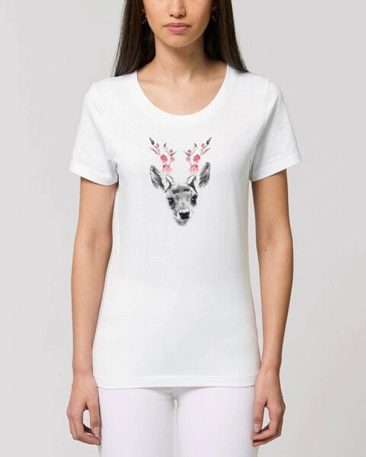 Human Family Bio Damen Rundhals-T-Shirt "Fawn" aus Bio-Baumwolle
