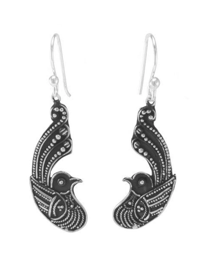 pakilia Silber Ohrringe Vogel Fair-Trade und handmade
